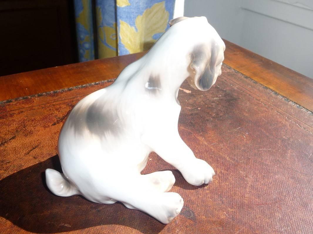 Dahl Jensen Copenhagen, Porcelain Figurine Number 1008, Fox Terrier For Sale 3