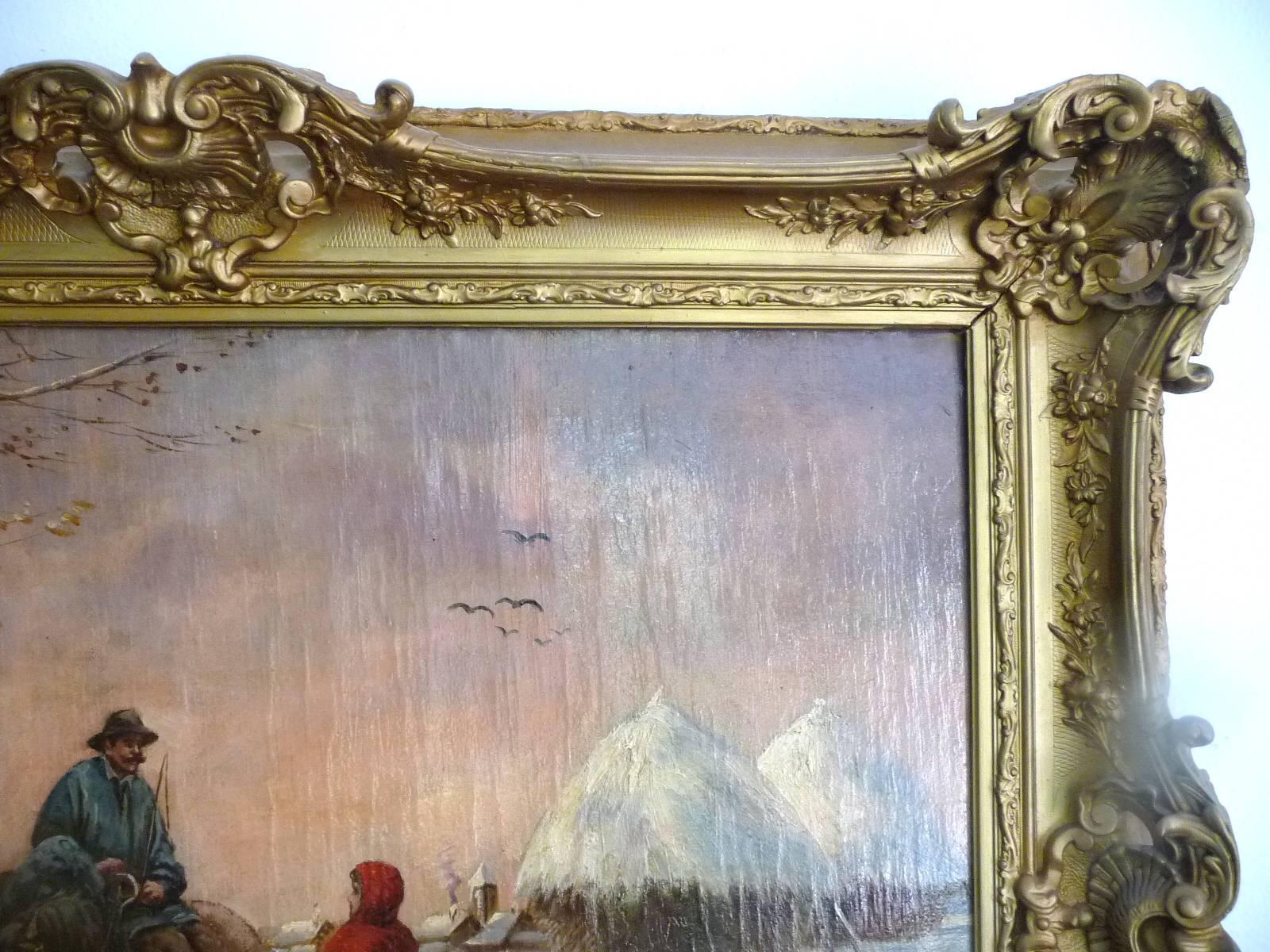 19th Century Landscape of the Alps by Theodore Levigne In Excellent Condition For Sale In Grenoble, FR