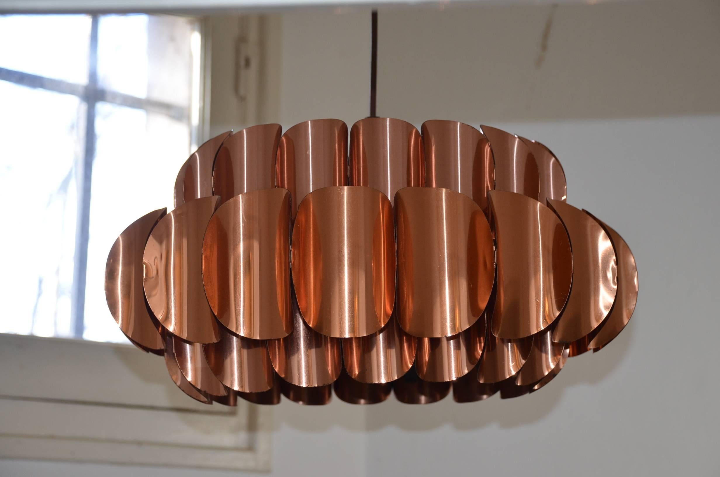 Copper Ceiling Light by Thorsten Orrling for Hans-Agne Jakobsson AB For Sale 3
