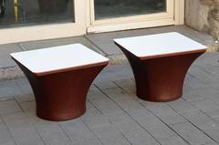 Pair of End Tables Mushroom Model, Pierre Paulin, circa 1960