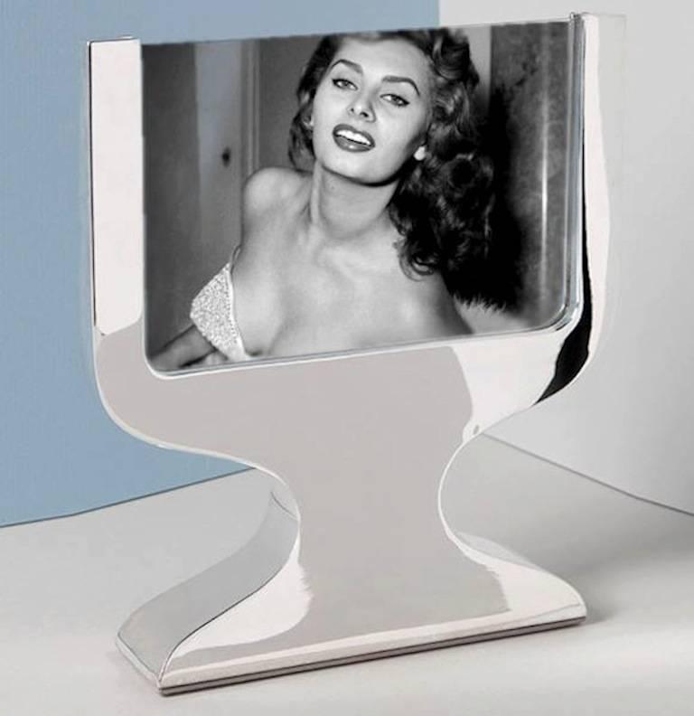   Italian Modern Photo Frame  in Silver , Equilibrium Silver  For Sale 1