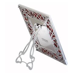 Italian Photo Frame Art Nouveau Silver Brass and  Venetian Glass