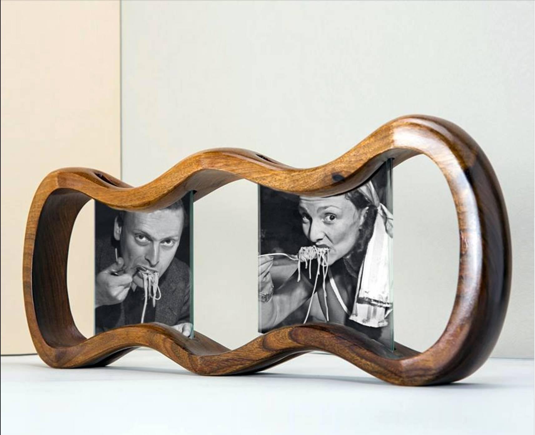 Large Photo Frame Walnut Wood, Humour Wood  For Sale 1