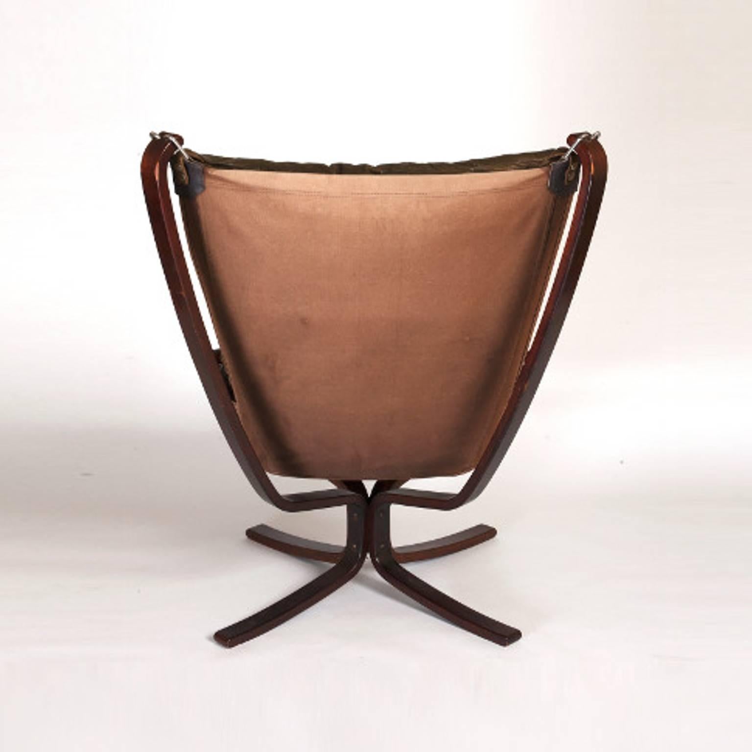 Scandinavian Modern Sigurd Russell Highback Falcon Chair For Sale