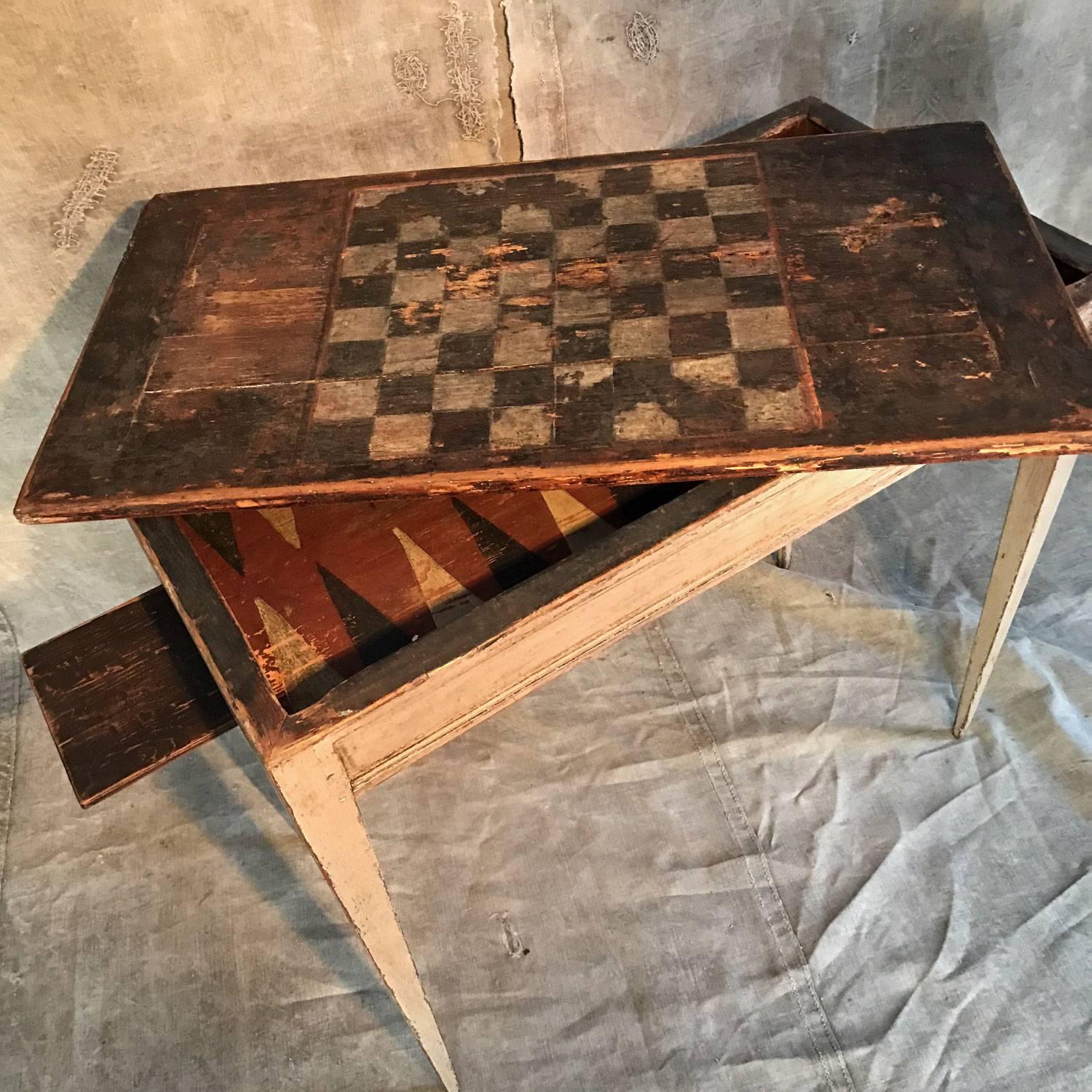 Pine 19th Century Swedish Gustavian Game Table