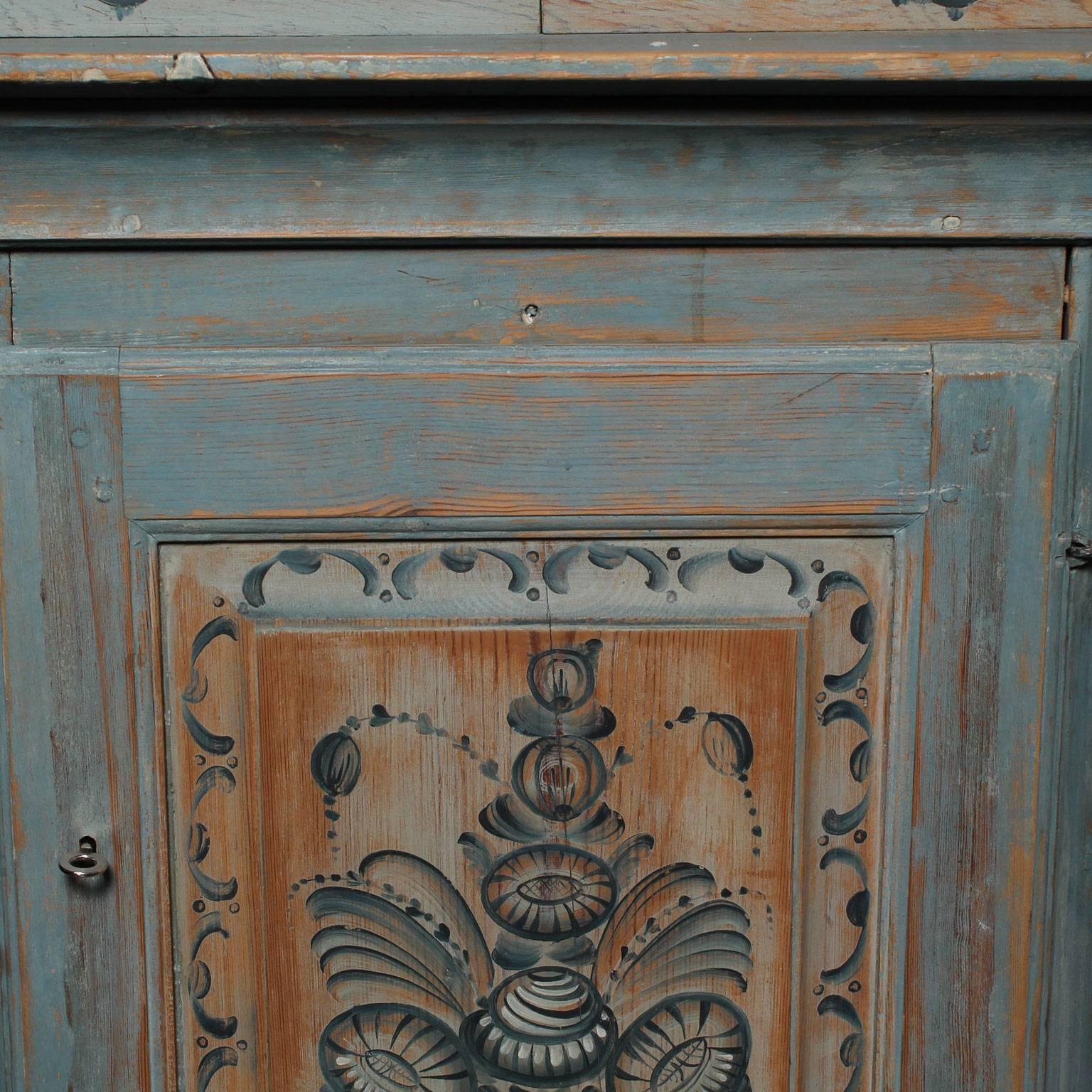 Early 19th Century 19th Century Swedish Cabinet, Original Painting For Sale