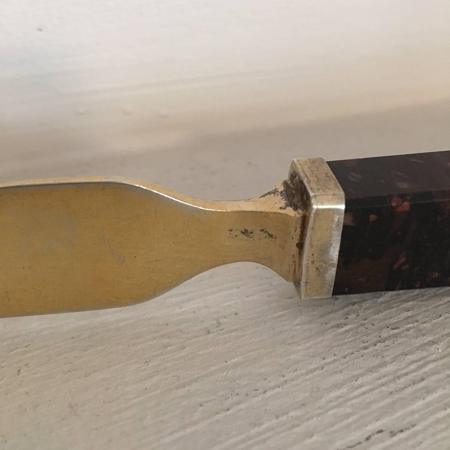 Swedish Porphyry and Silver Knife 1