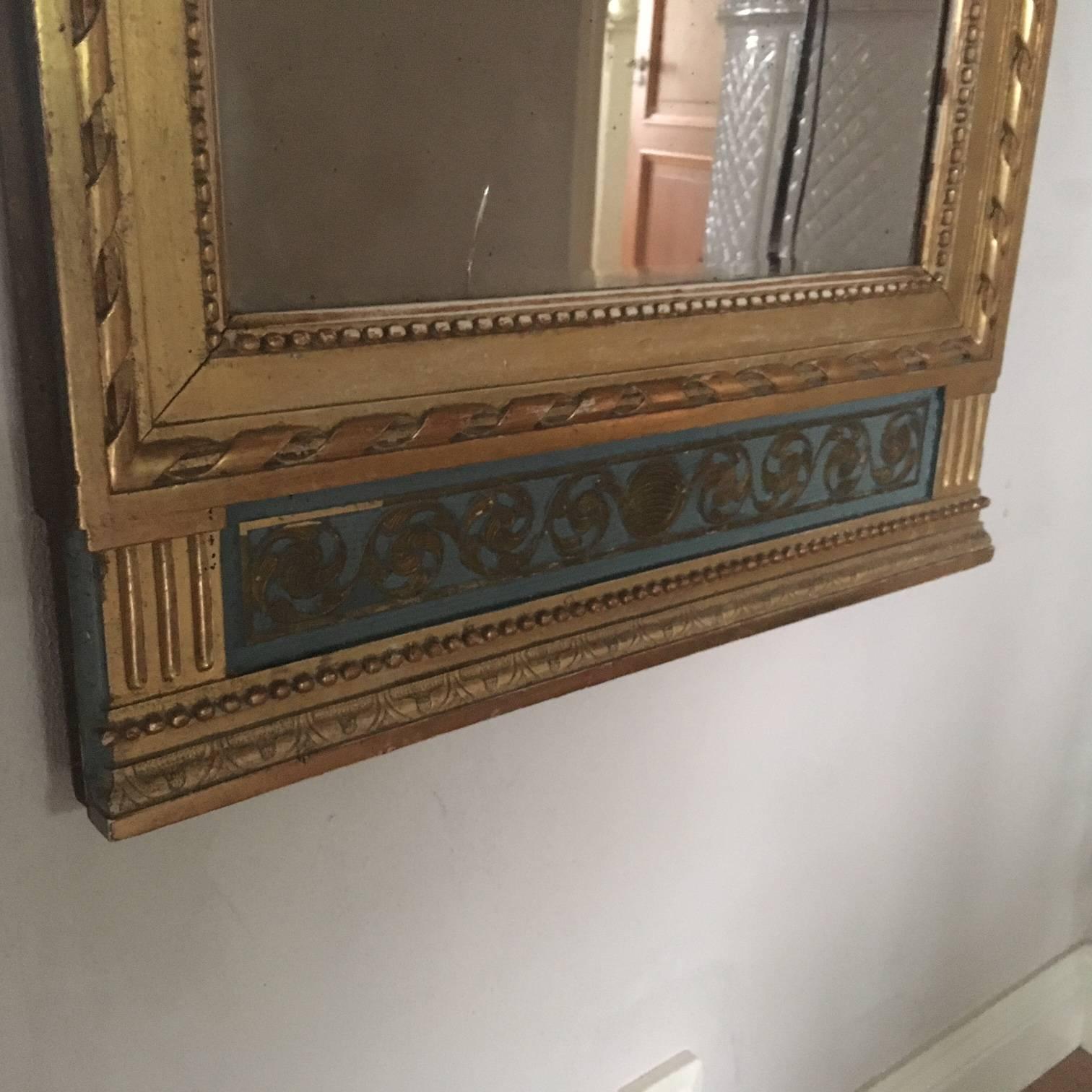 Important 18th Century Swedish Gustavian Giltwood Mirror 1