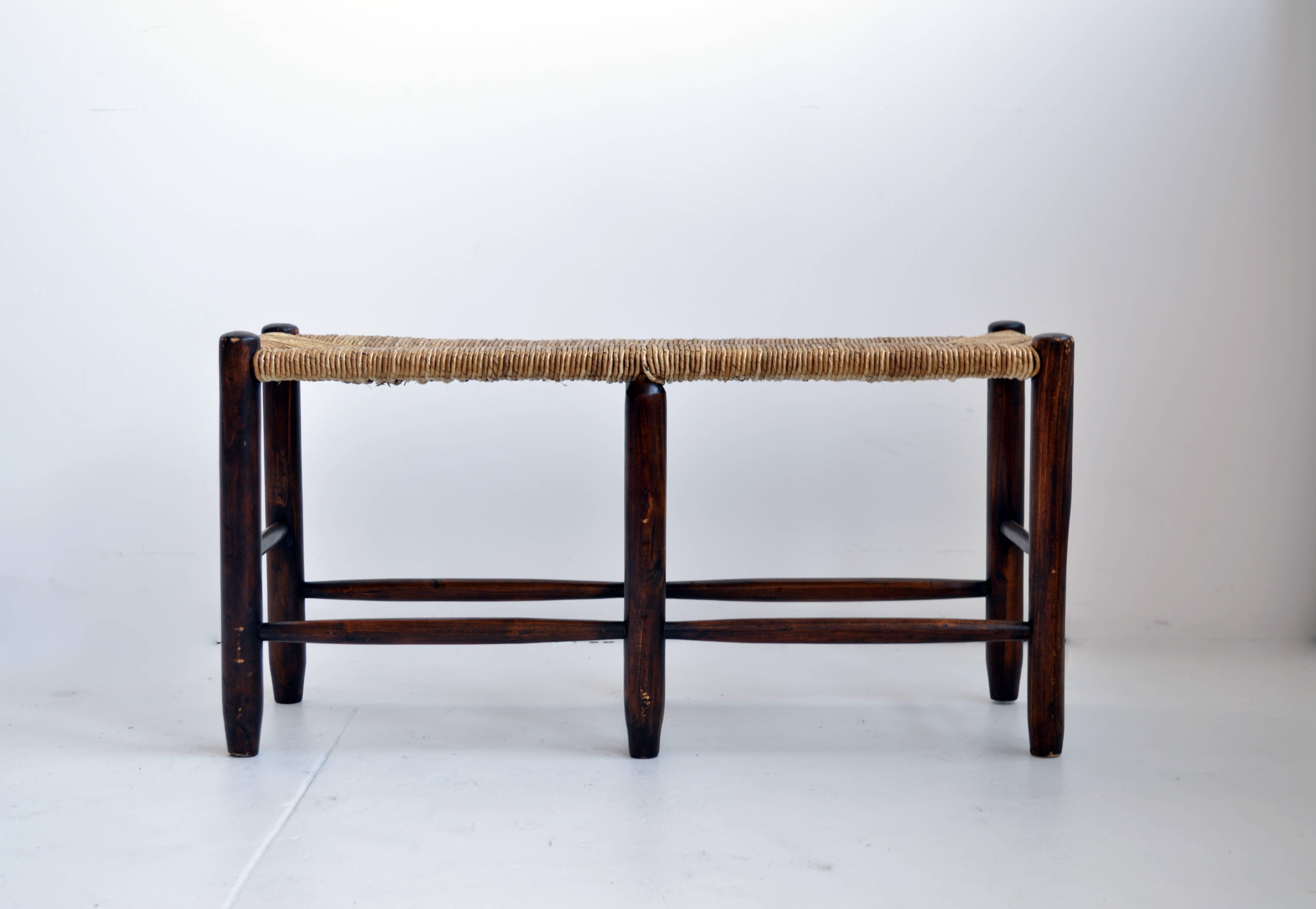 rush seat bench