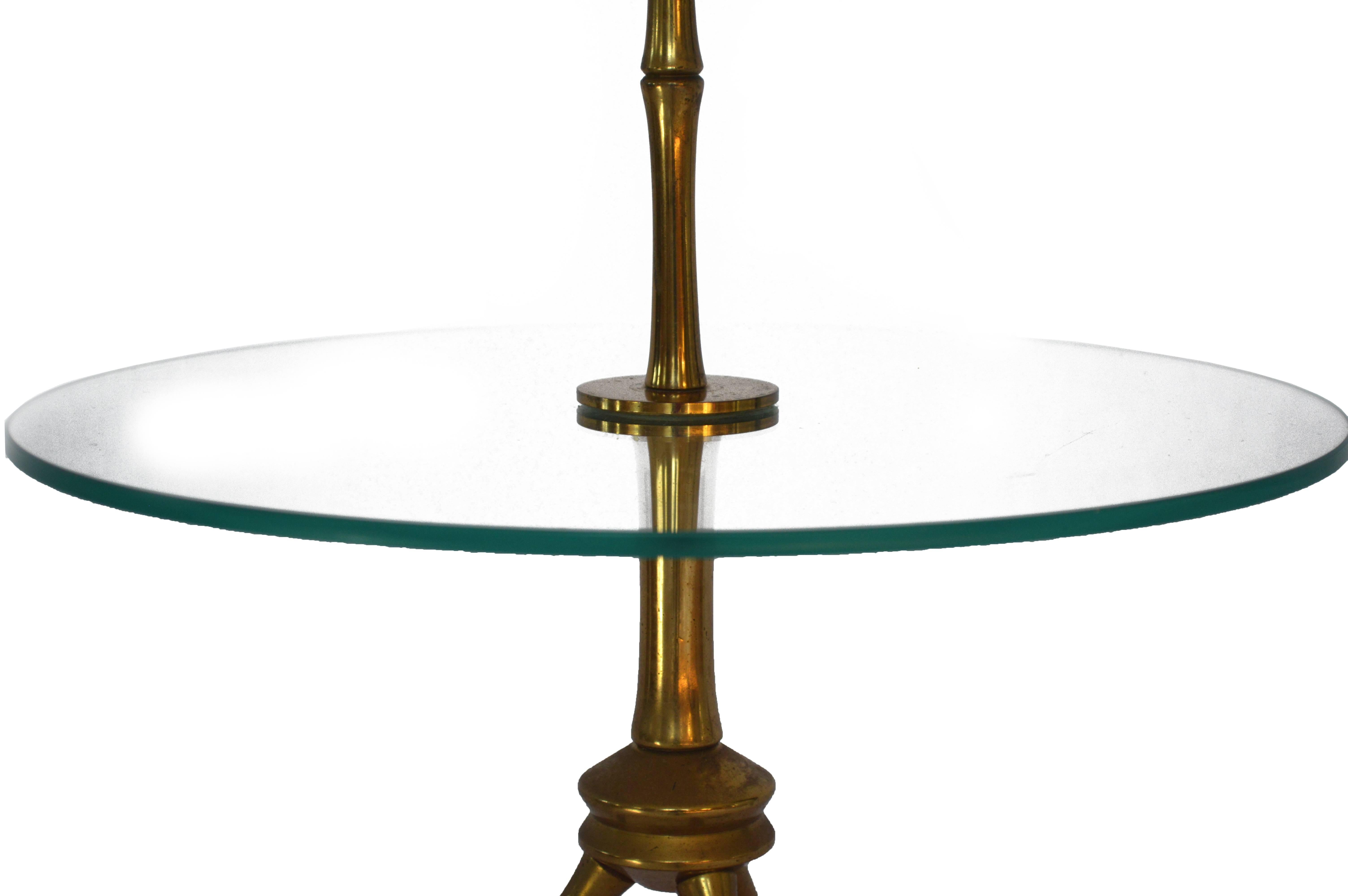 Vintage Italian Brass Tripod Base Table 1