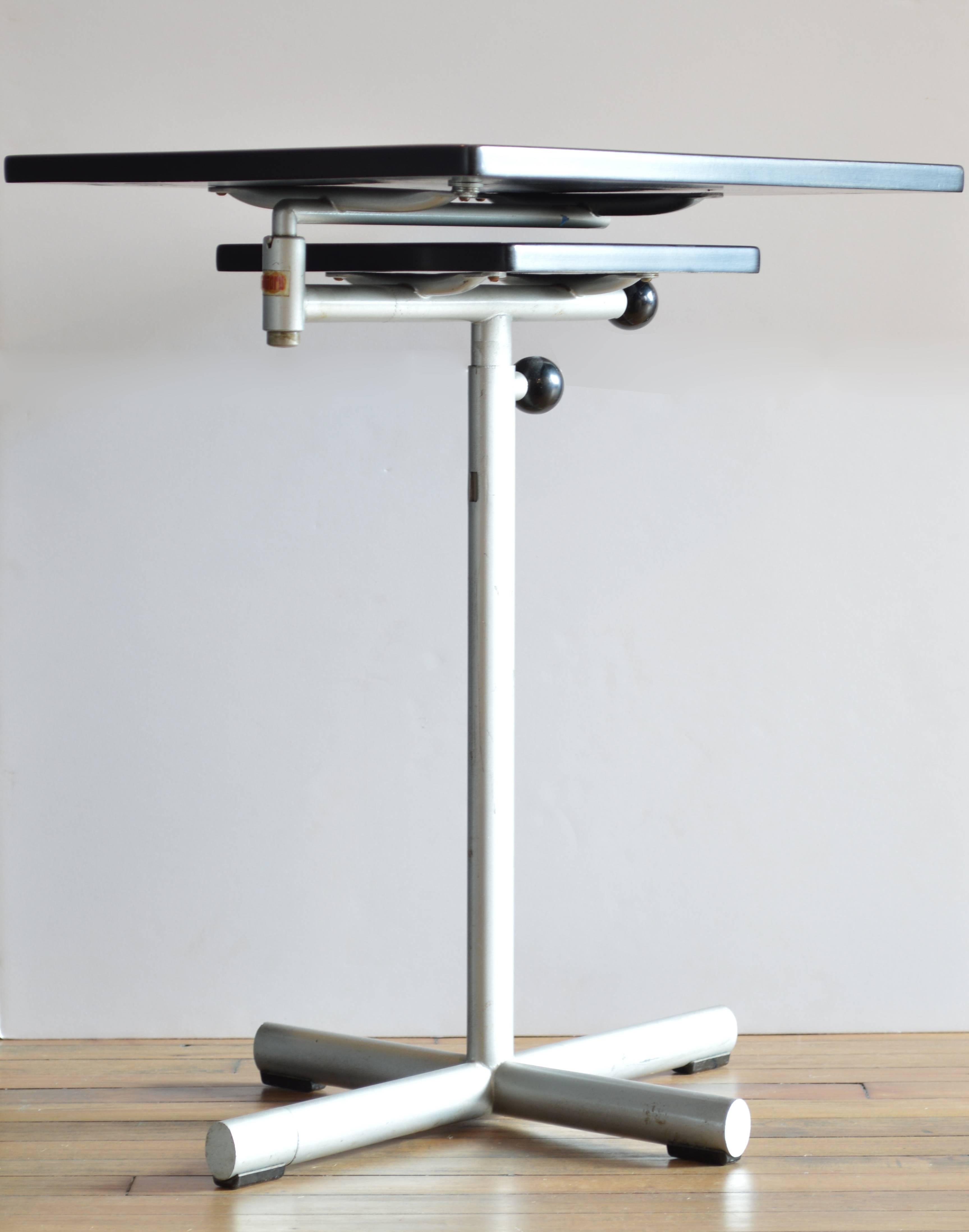 20th Century Bauhaus Wood and Metal Adjustable Work Table For Sale