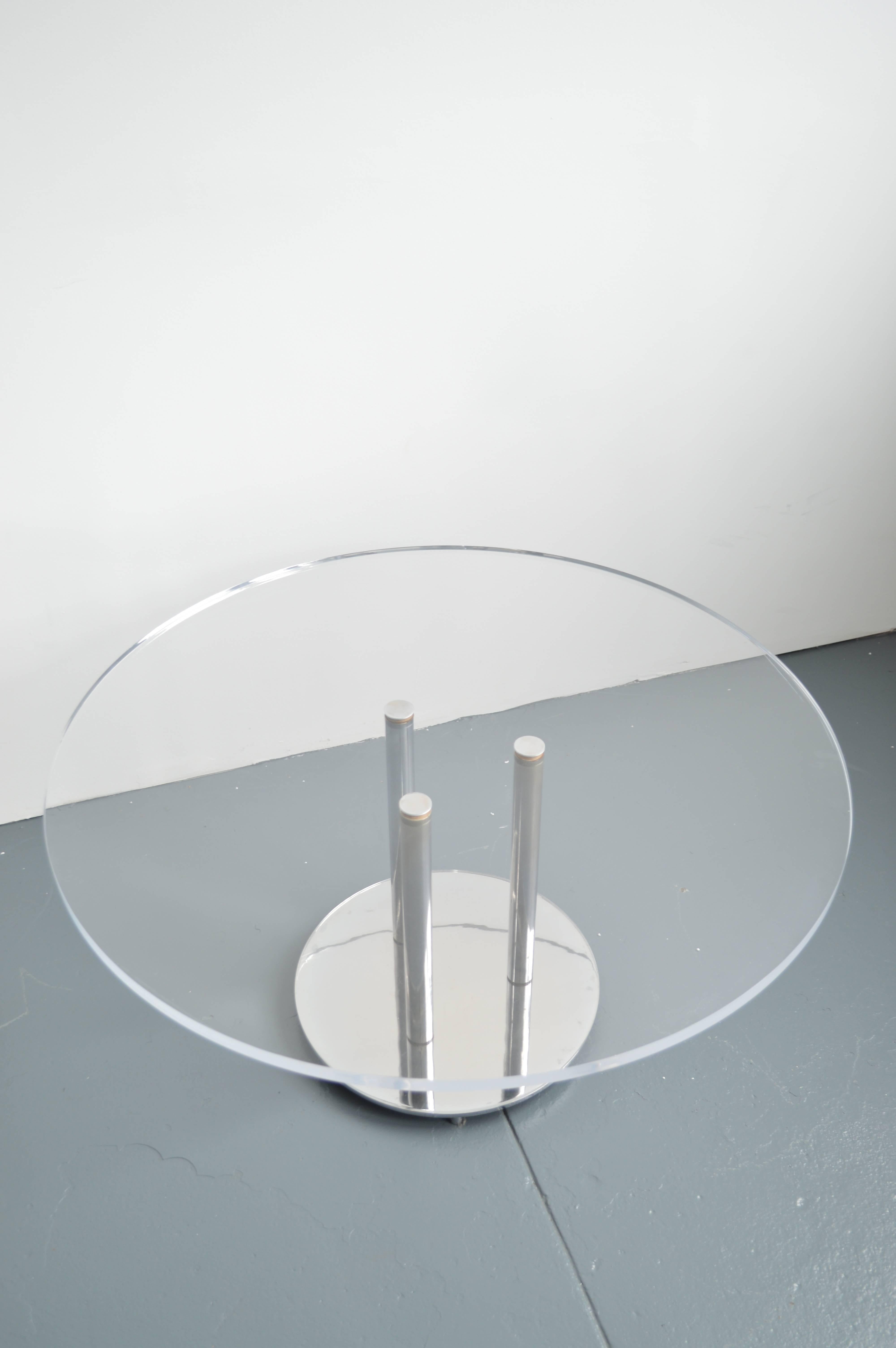 Round Charles Hollis Jones Coffee Table In Good Condition For Sale In New York, NY