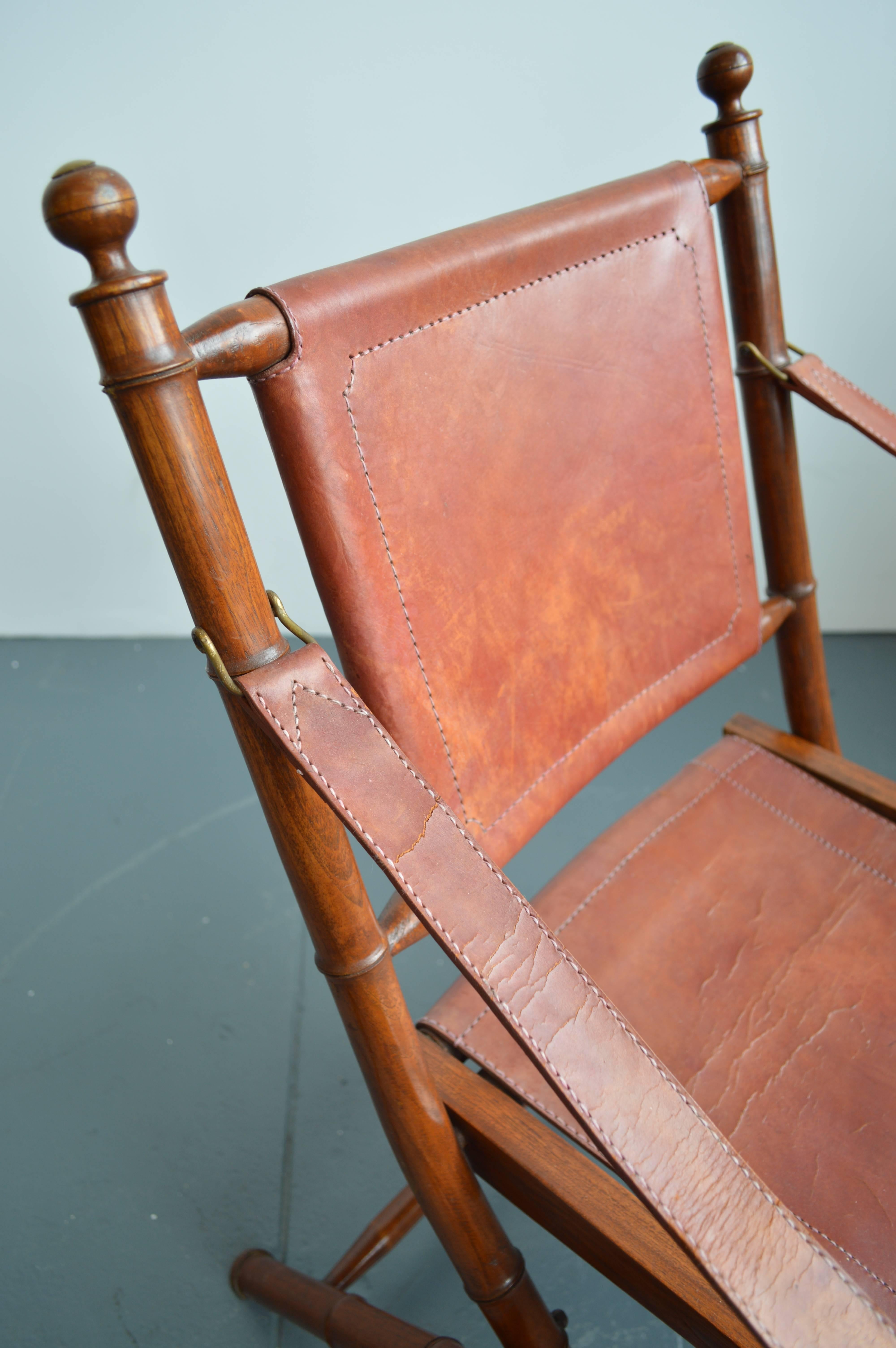 Leather Late 19th Century French Campaign Chair