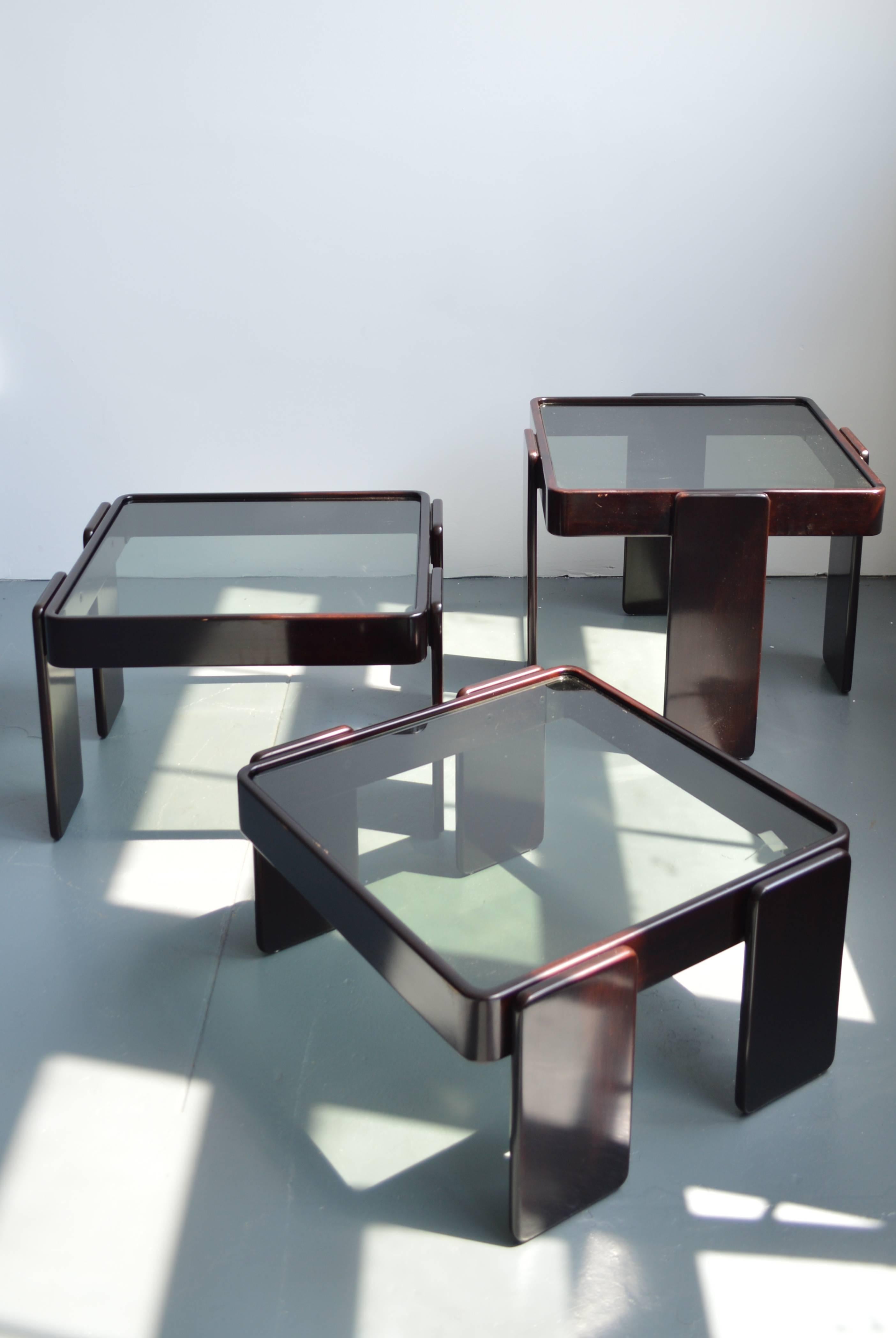 Set of Three Nesting Tables in the Manner of Gianfranco Frattini 1