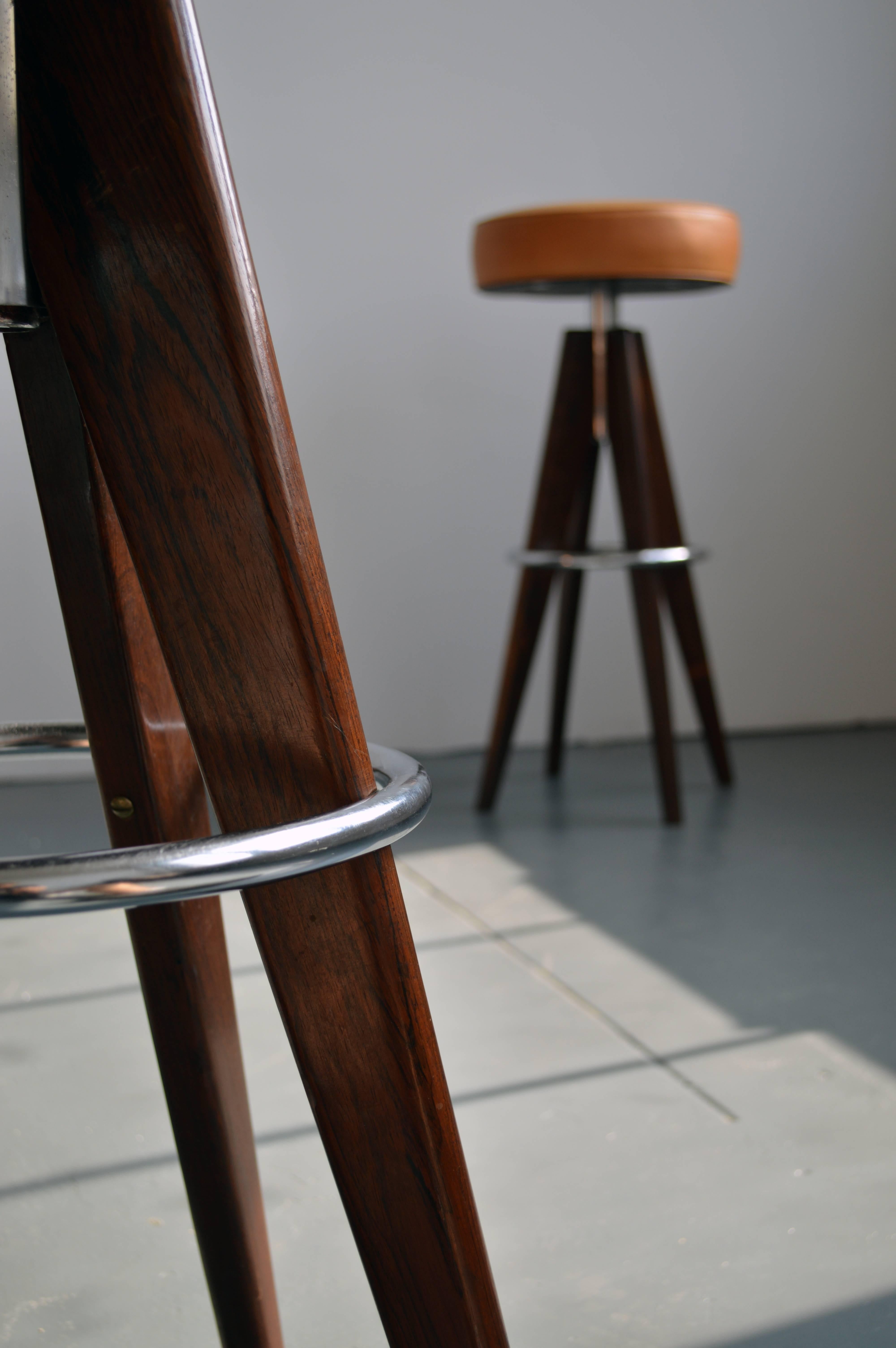 Pair of Hovmand-Olsen Stools In Good Condition In New York, NY