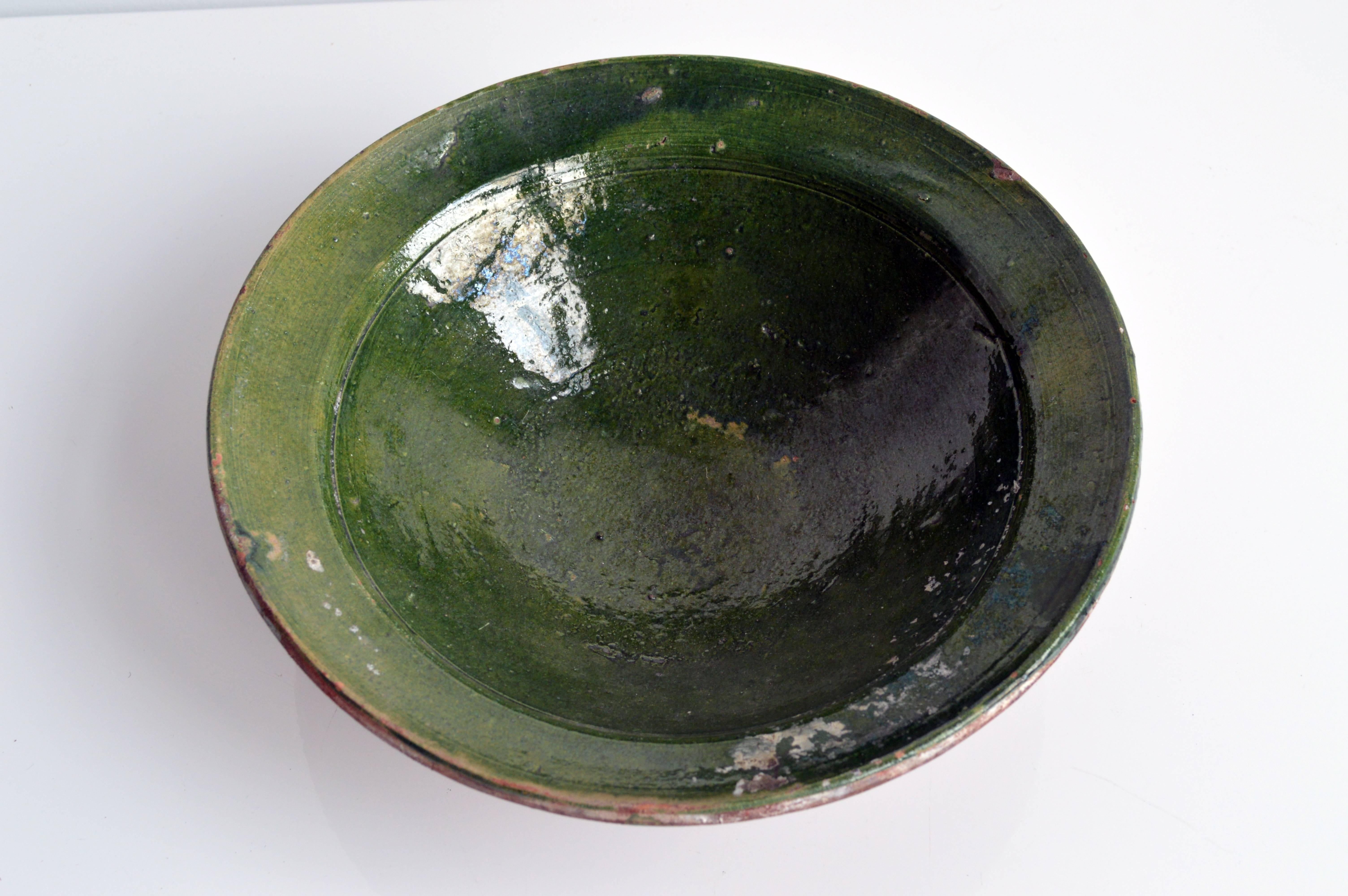 Unknown Green Ceramic Bowl