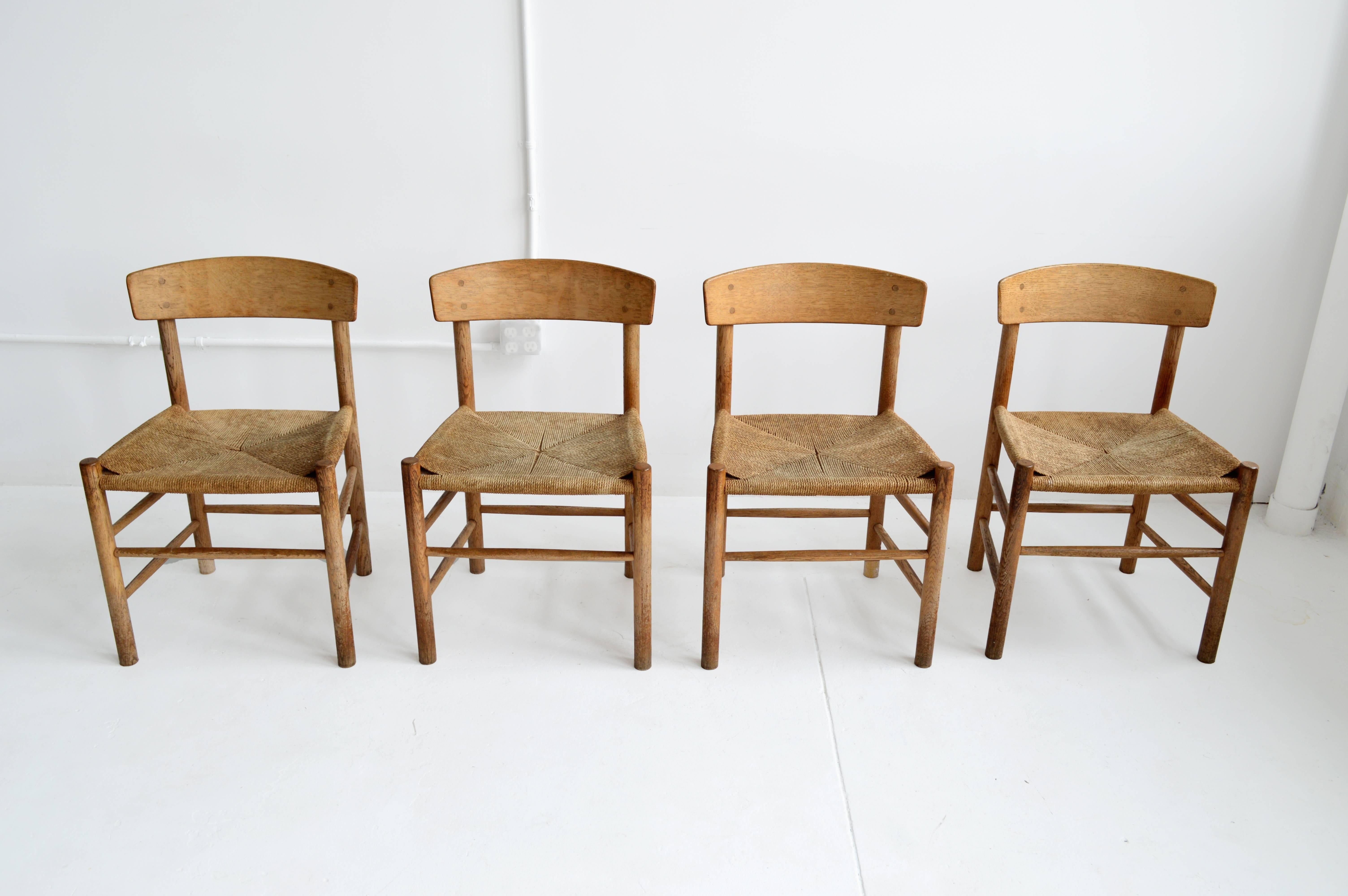 rush seat dining chairs