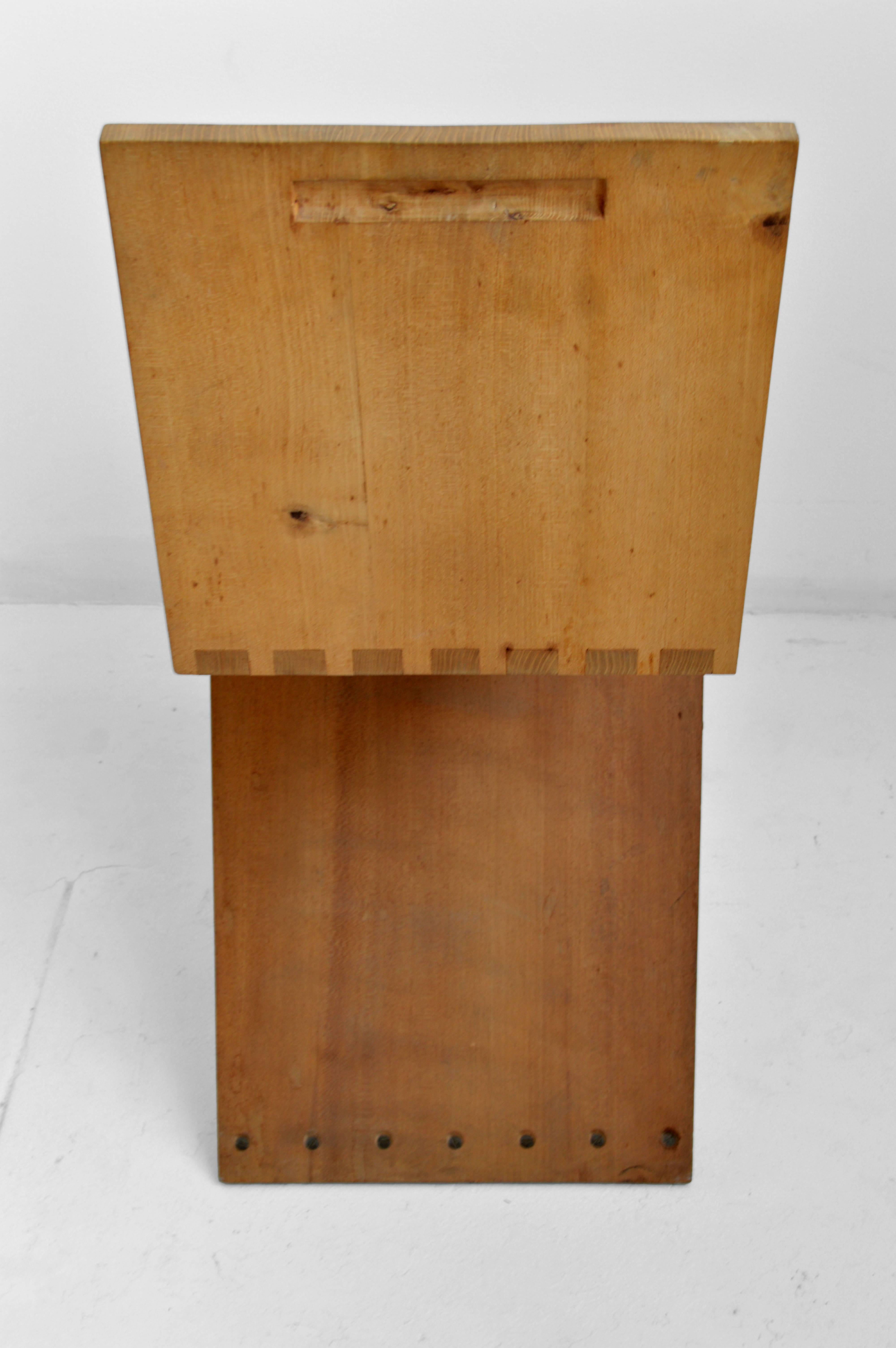 De Stijl Gerrit Rietveld Riveted Wood Zig-Zag Chair, 20th Century, Danish