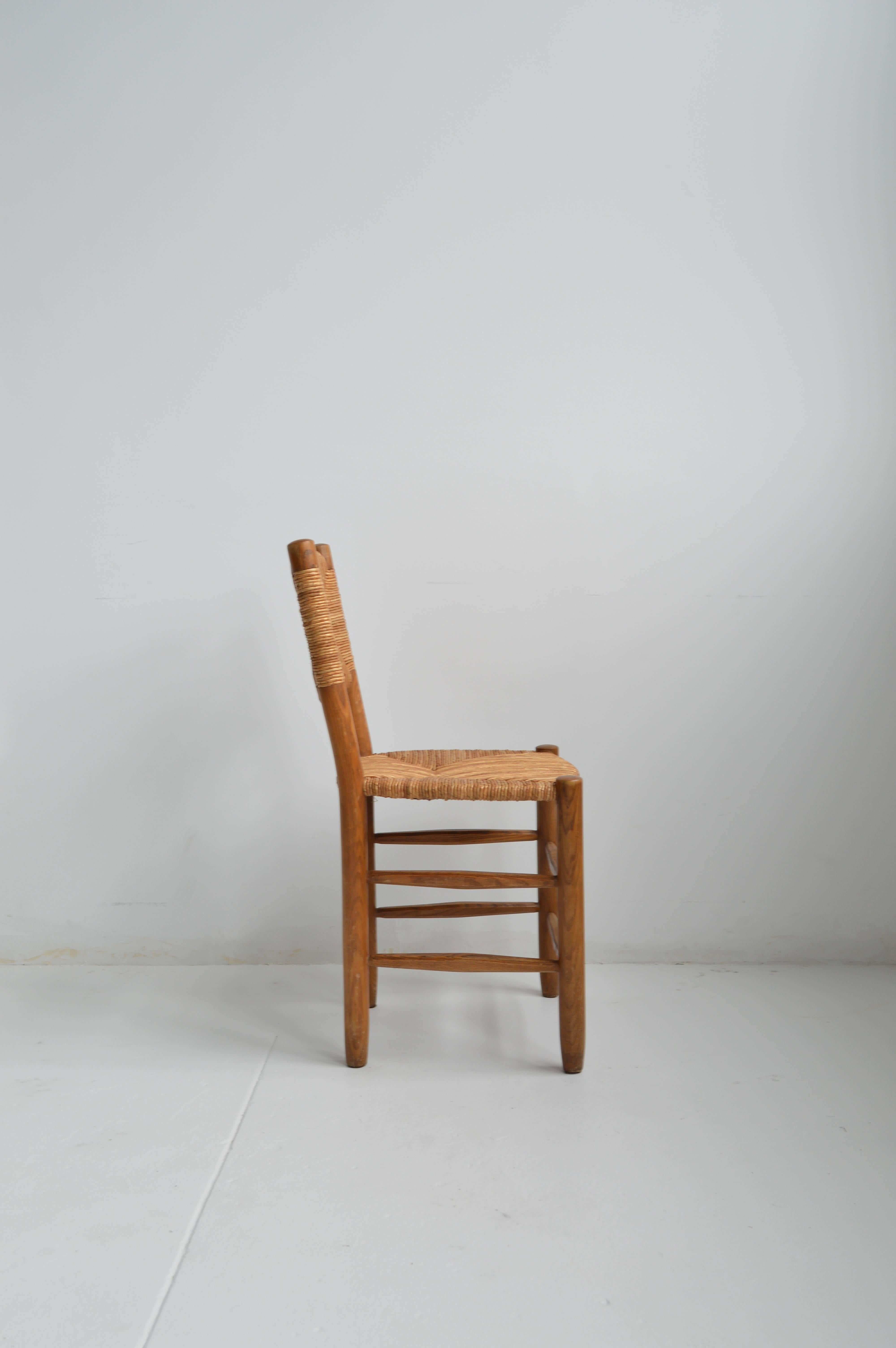 20th Century Set of Four Charlotte Perriand Bauche Dining Chairs, Mid-Century, France 