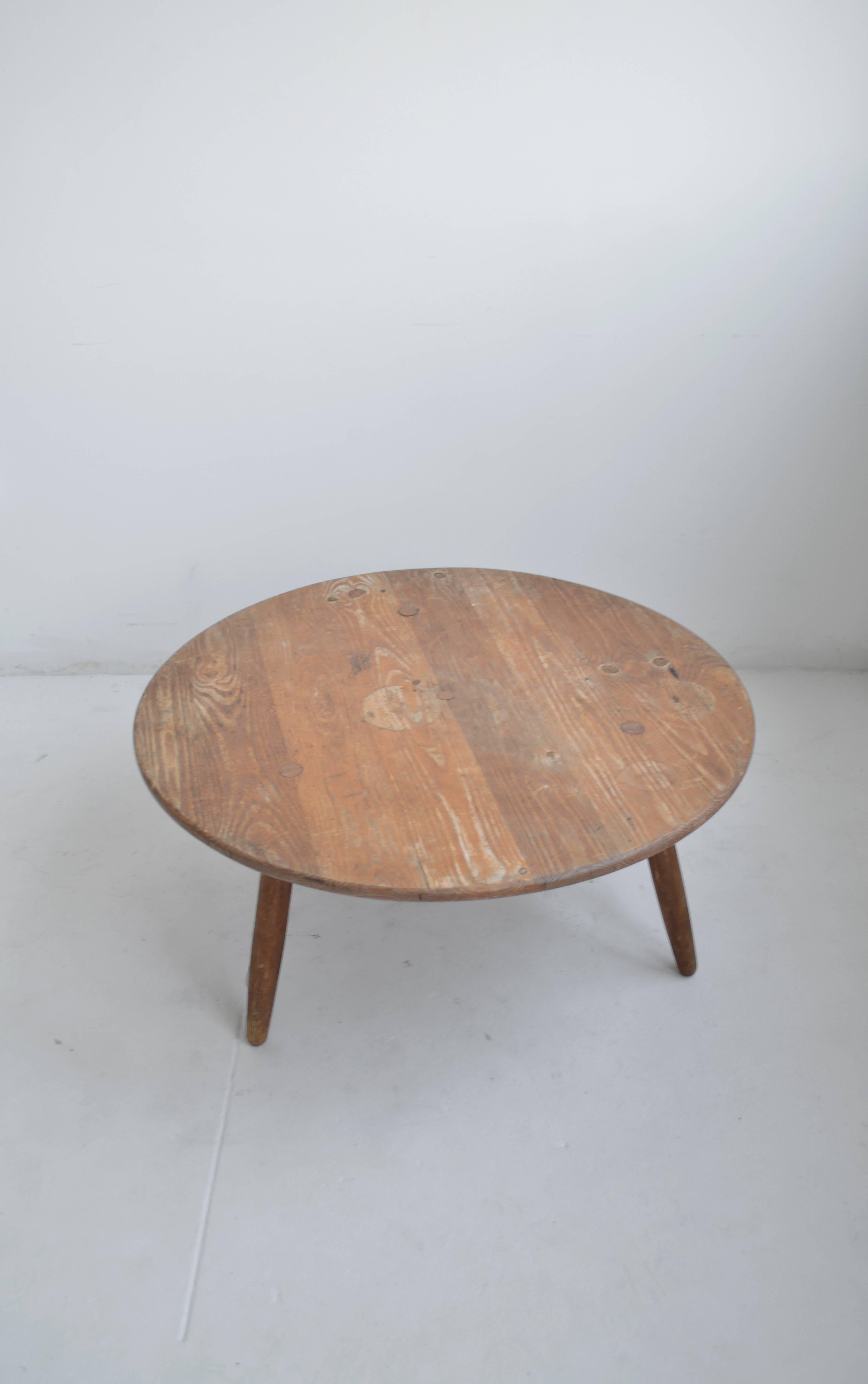 Mid-Century Modern Vintage Charlotte Perriand Attributed Coffee Table, Mid-Century, France