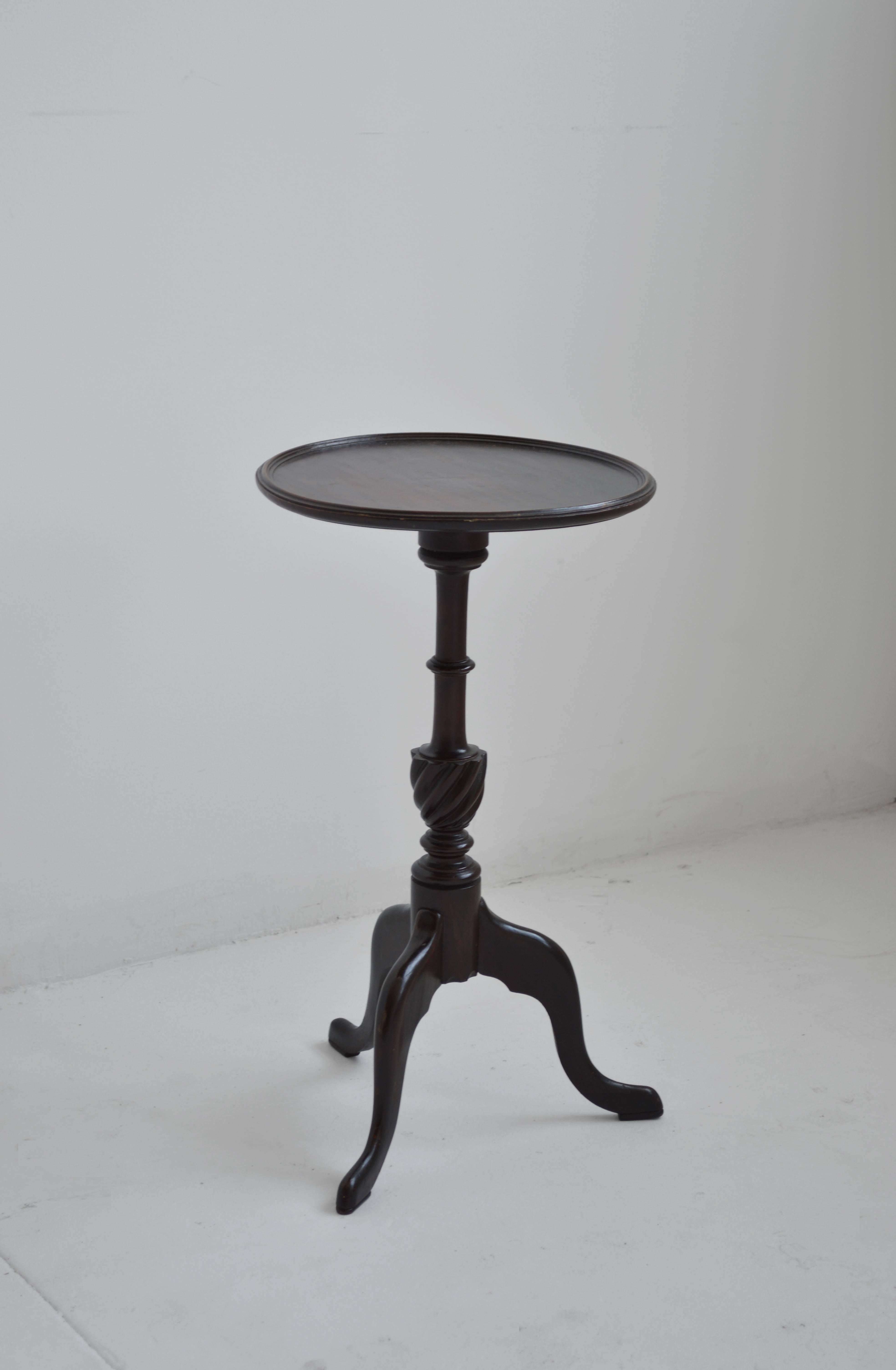 Carved Vintage Edwardian Mahogany Wine Table, Early 20th Century, Scotland