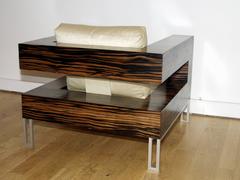 Aymeric Lefort Armchair "A Bras Ouvert", 21st Century, in Ebony