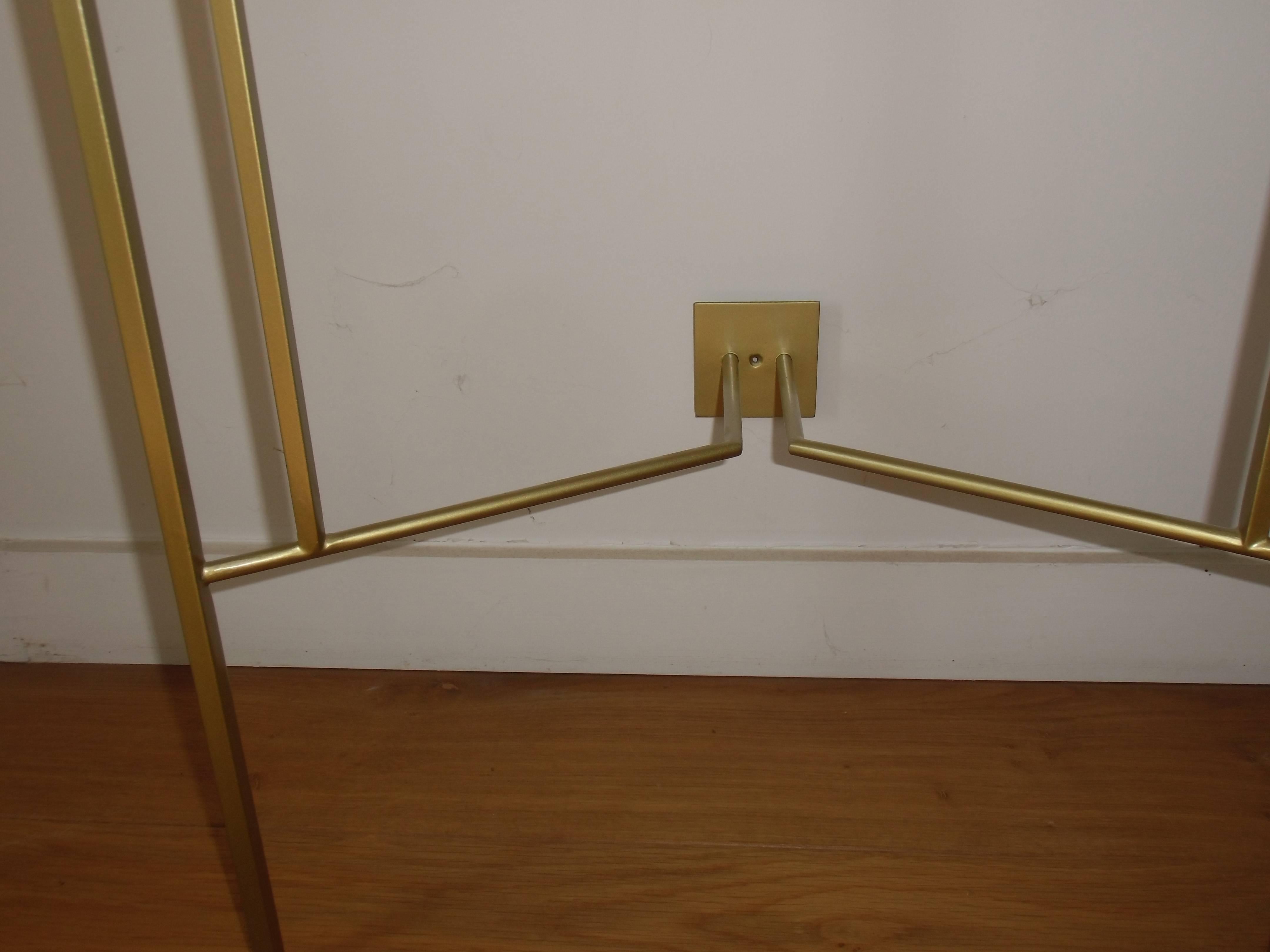 XXI secolo e contemporaneo Console in oro, bronzo patinato con ripiani in sicomoro di Aymeric Lefort in vendita