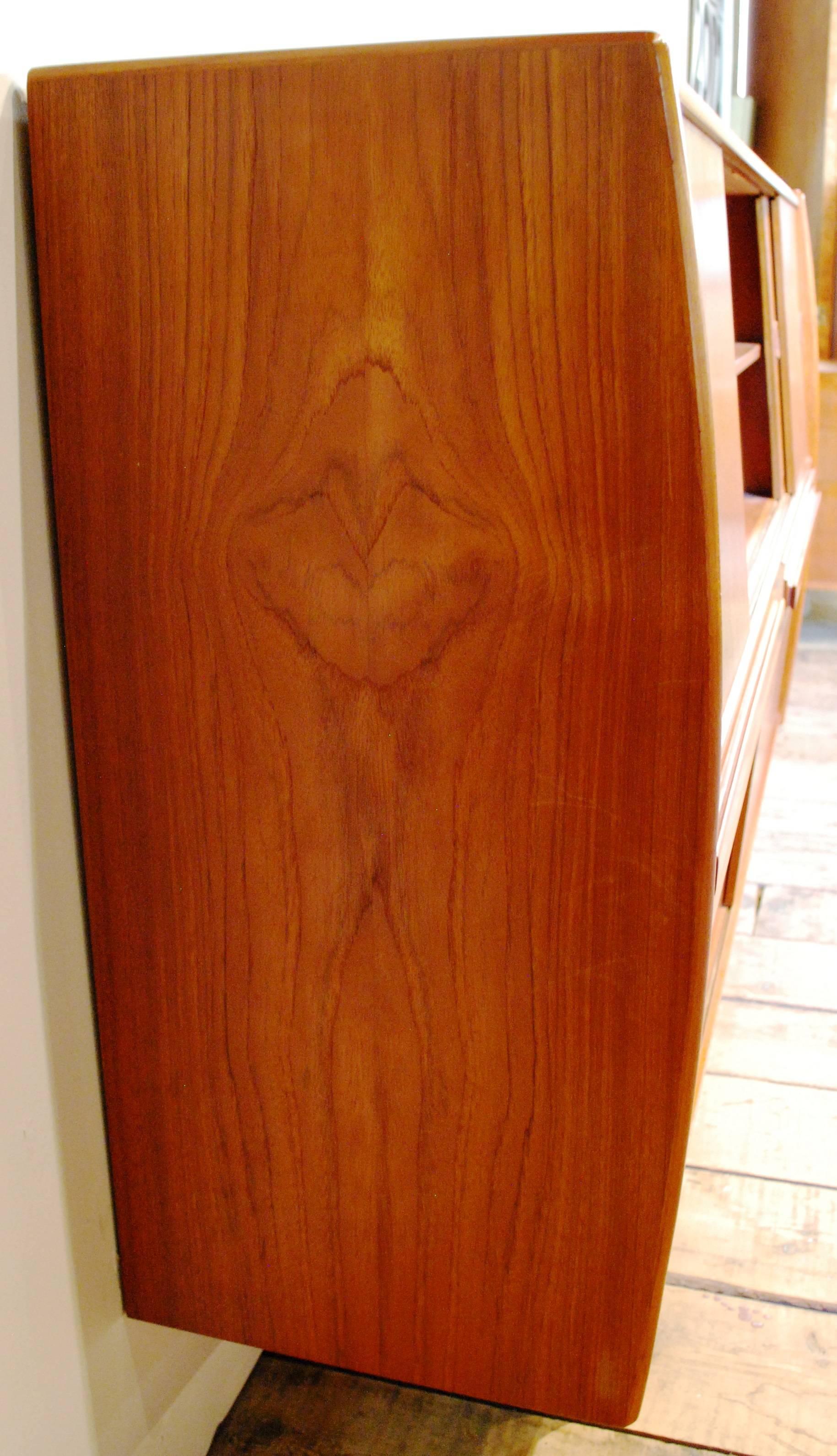 Mid-Century Modern Bow Front Danish Modern Credenza in Teak, circa 1960