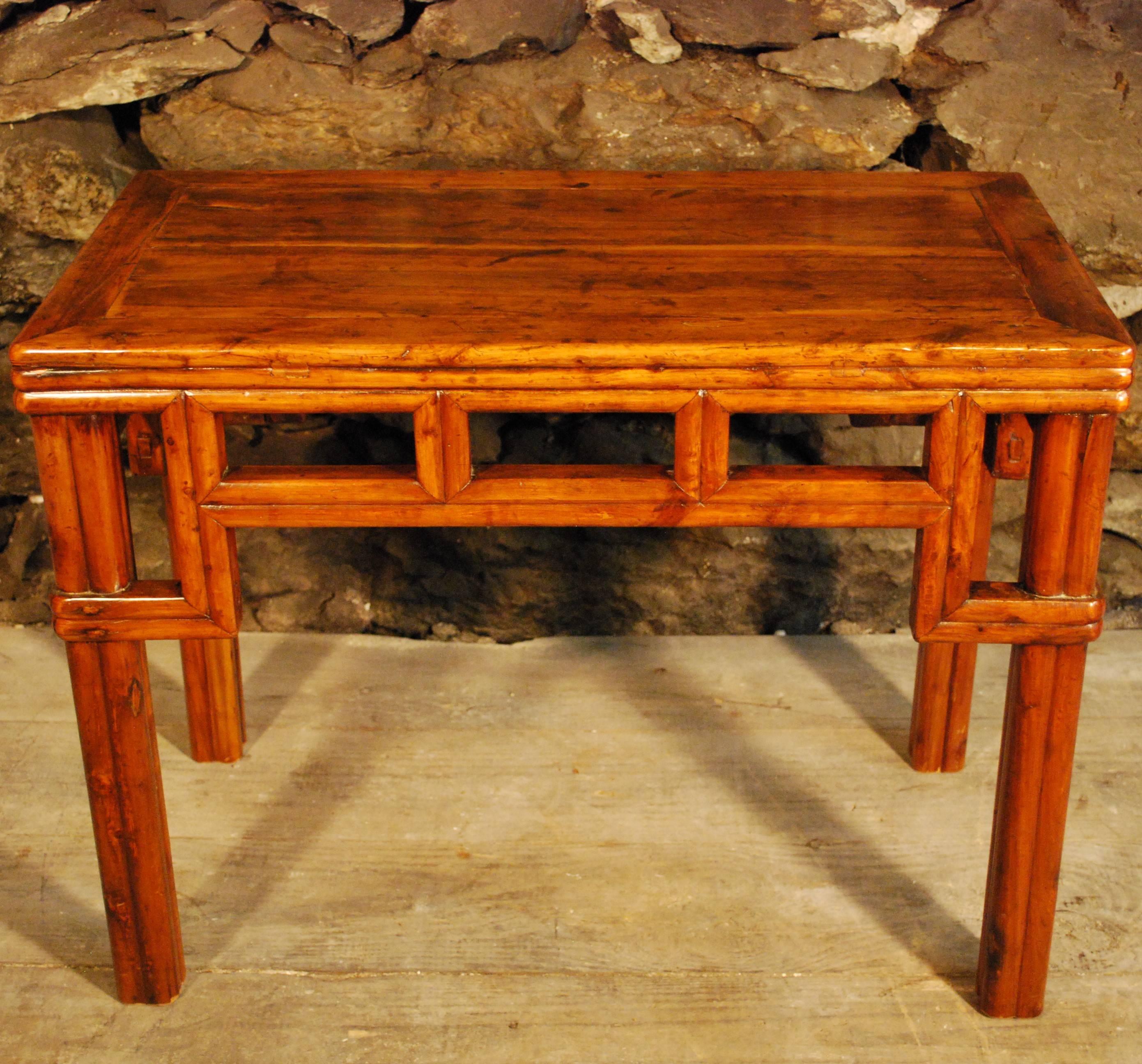 19th Century Chinese Faux Bamboo Kang Table 1