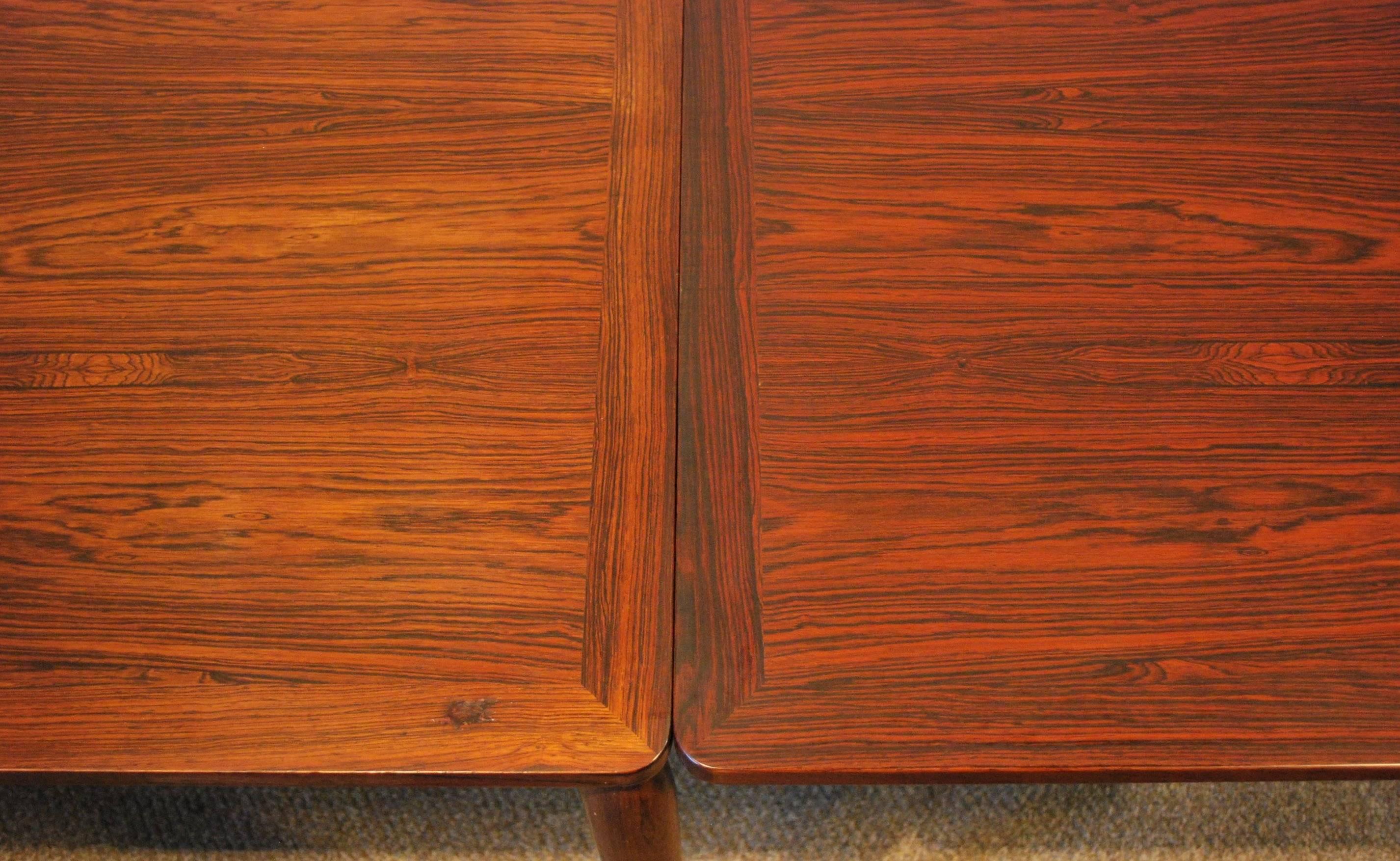 John Mortensen Designed Danish Modern Rosewood Extension Table 2