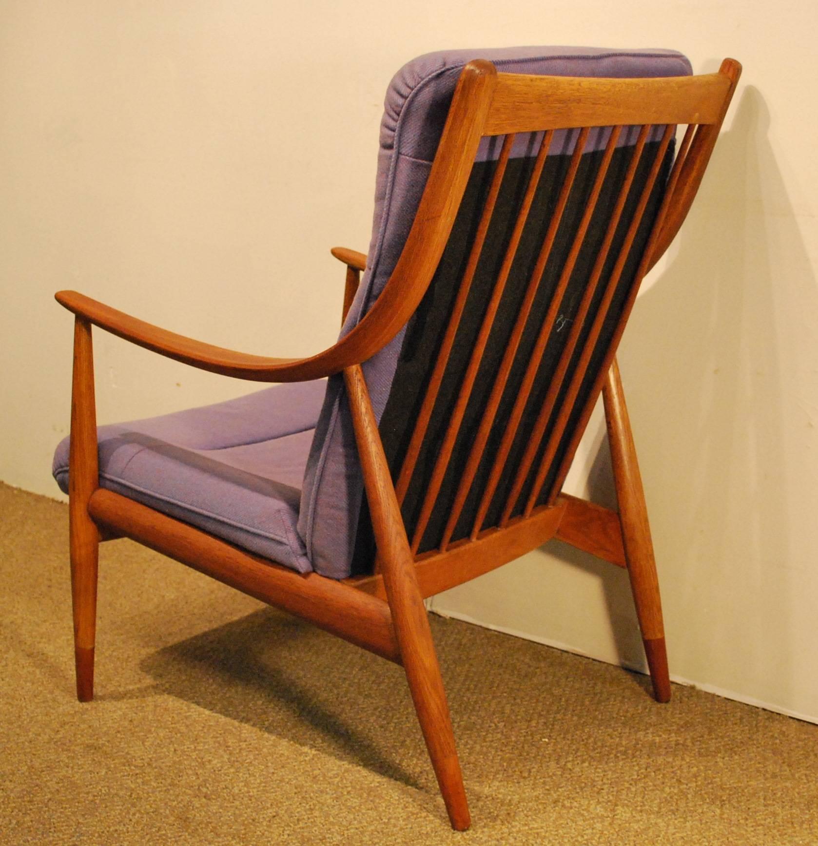 Scandinavian Modern Peter Hvidt/Orla Molgaard-Nielsen Designed Danish Modern Teak Easy Chair #148  For Sale
