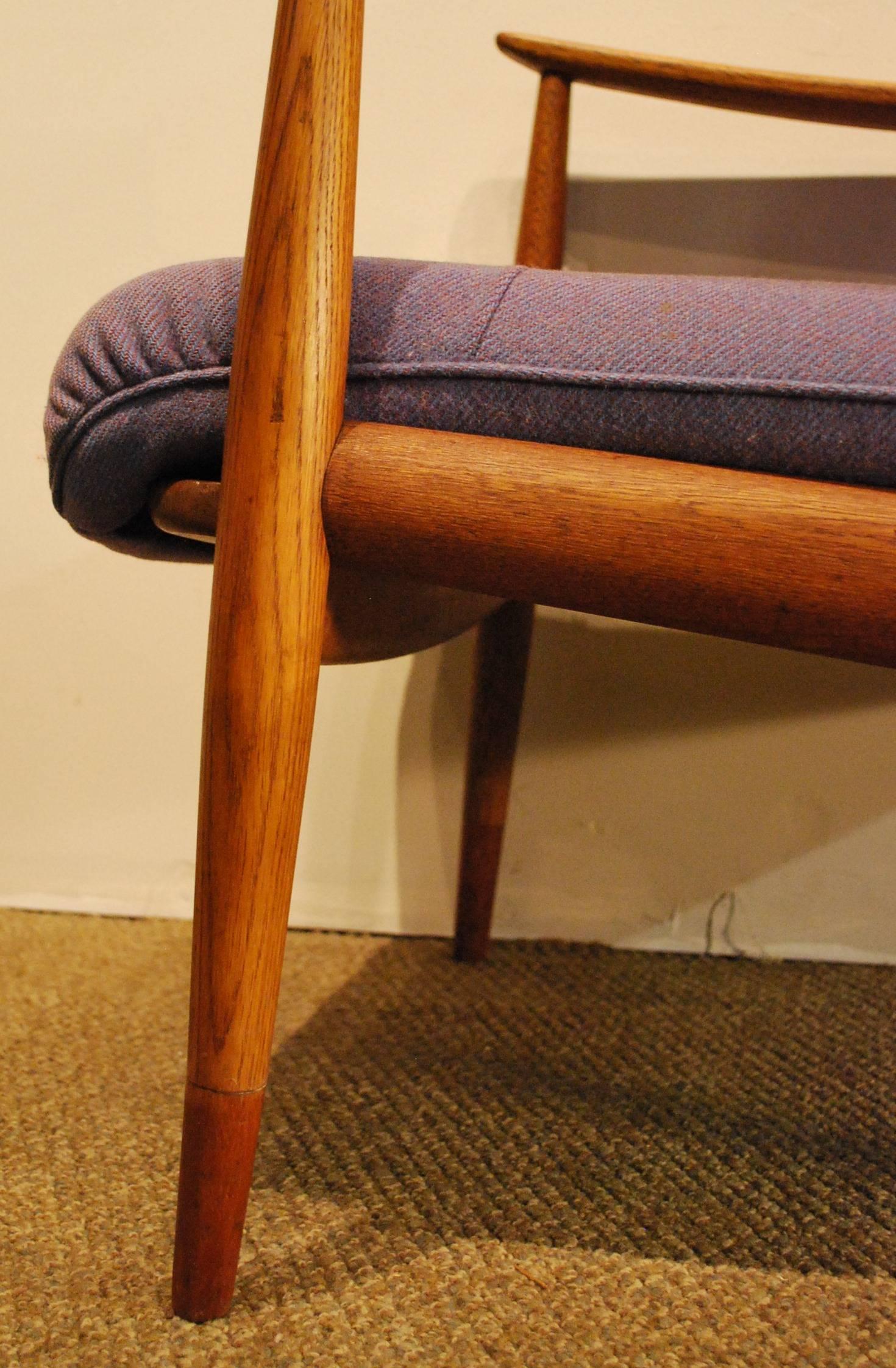 Peter Hvidt/Orla Molgaard-Nielsen Designed Danish Modern Teak Easy Chair #148  In Good Condition For Sale In BOSTON, MA