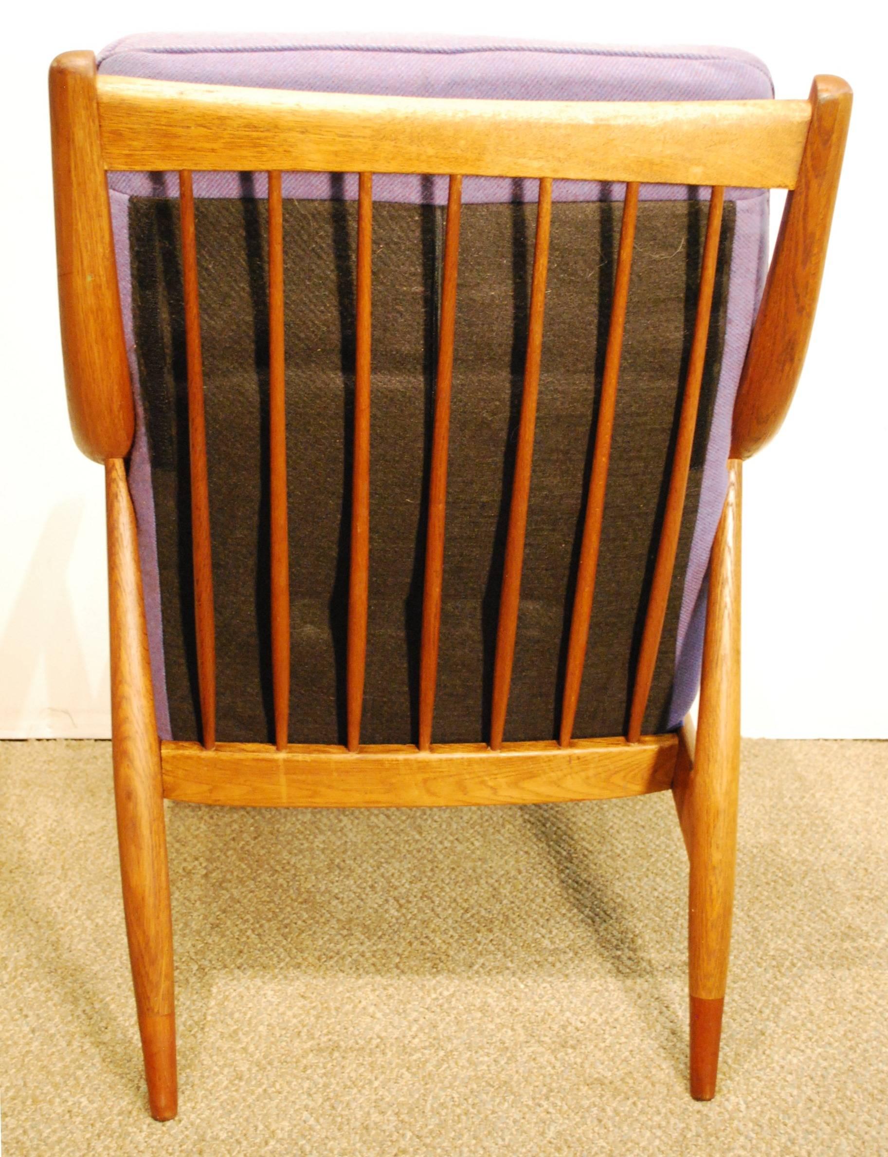 Mid-20th Century Peter Hvidt/Orla Molgaard-Nielsen Designed Danish Modern Teak Easy Chair #148  For Sale