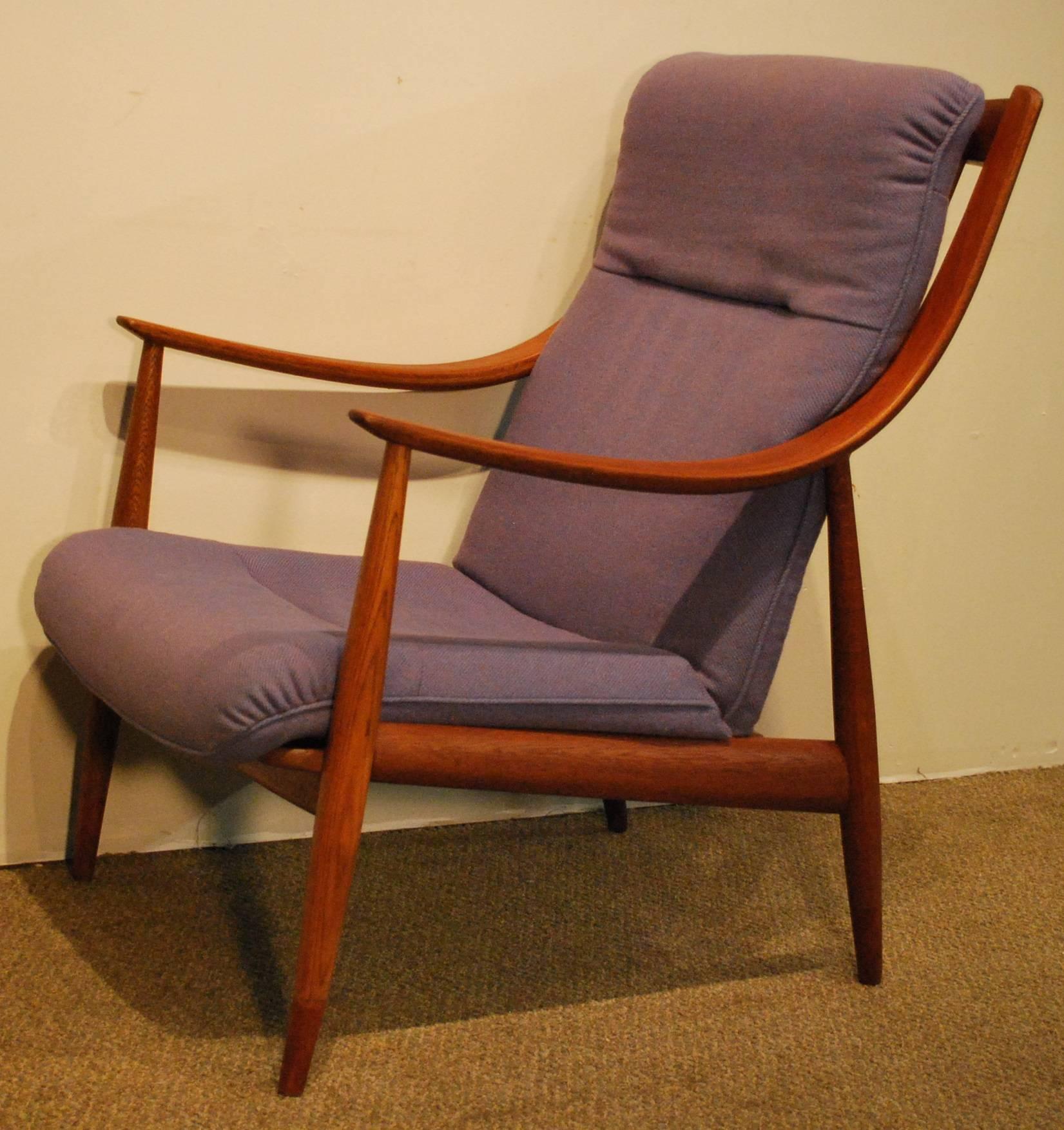 Peter Hvidt/Orla Molgaard-Nielsen Designed Danish Modern Teak Easy Chair #148  For Sale 1