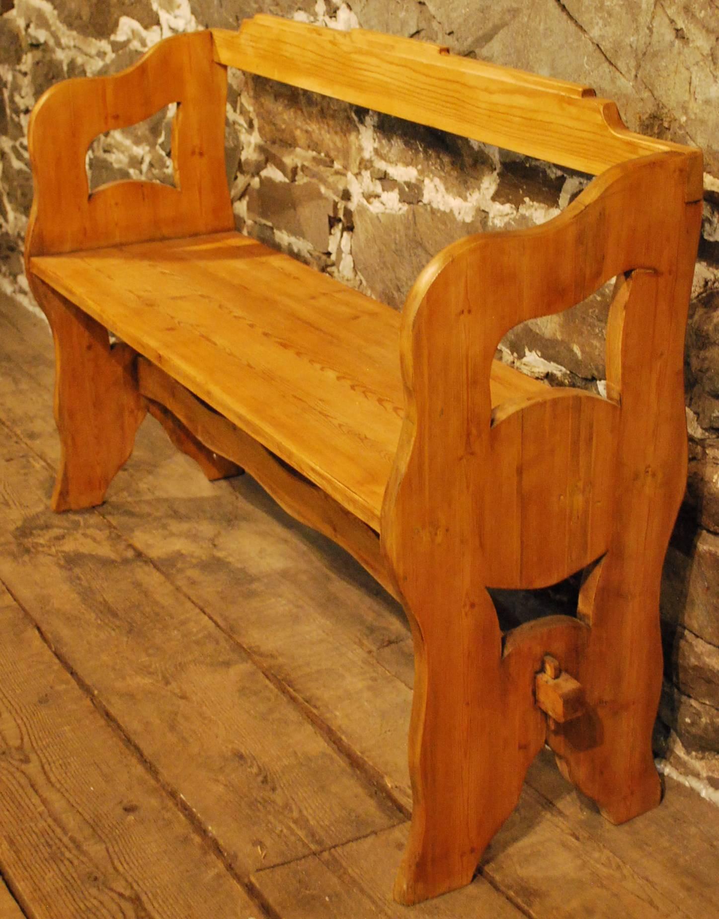 Late 19th Century Danish Pine Bench 2