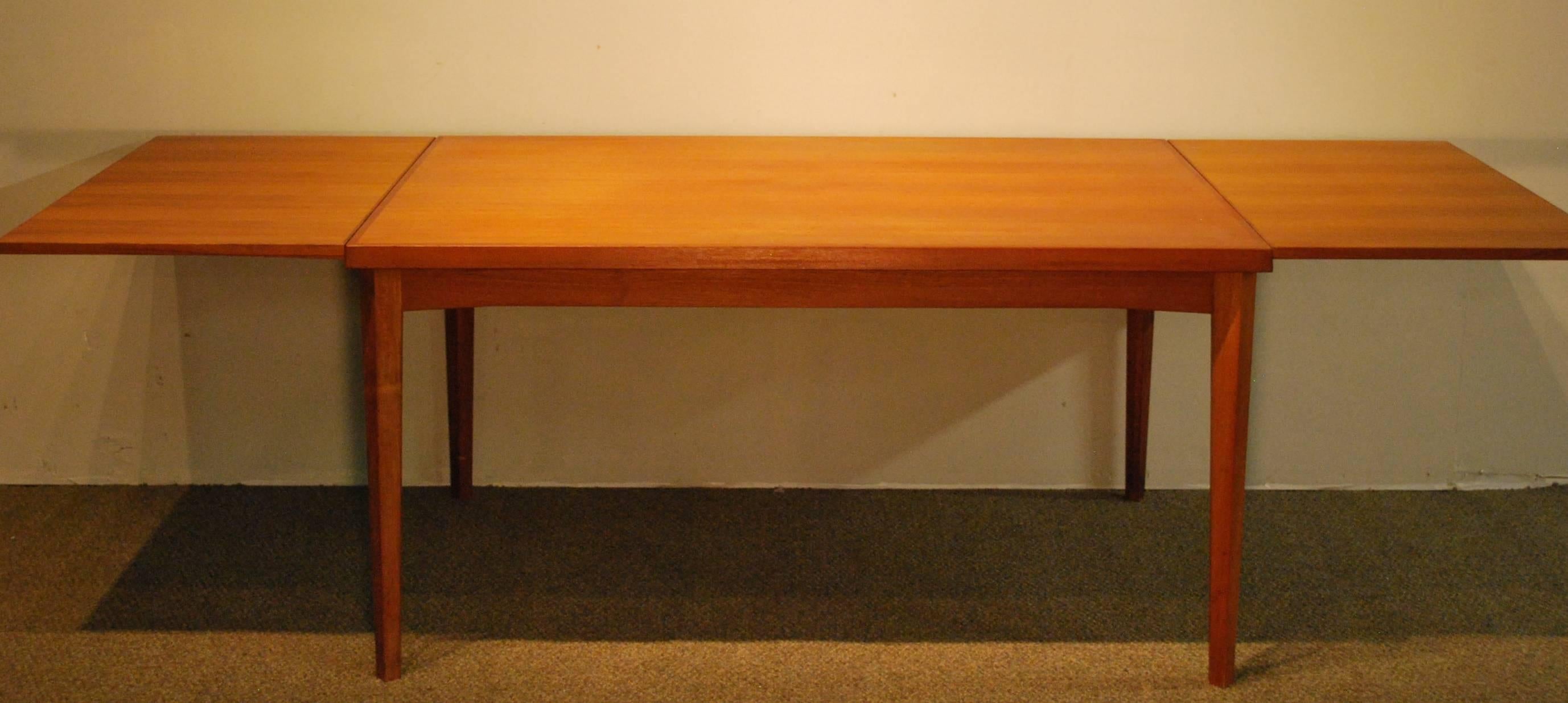 Mid-20th Century Henning Kjaernulf Designed Danish Modern Teak Extension Table, circa 1960