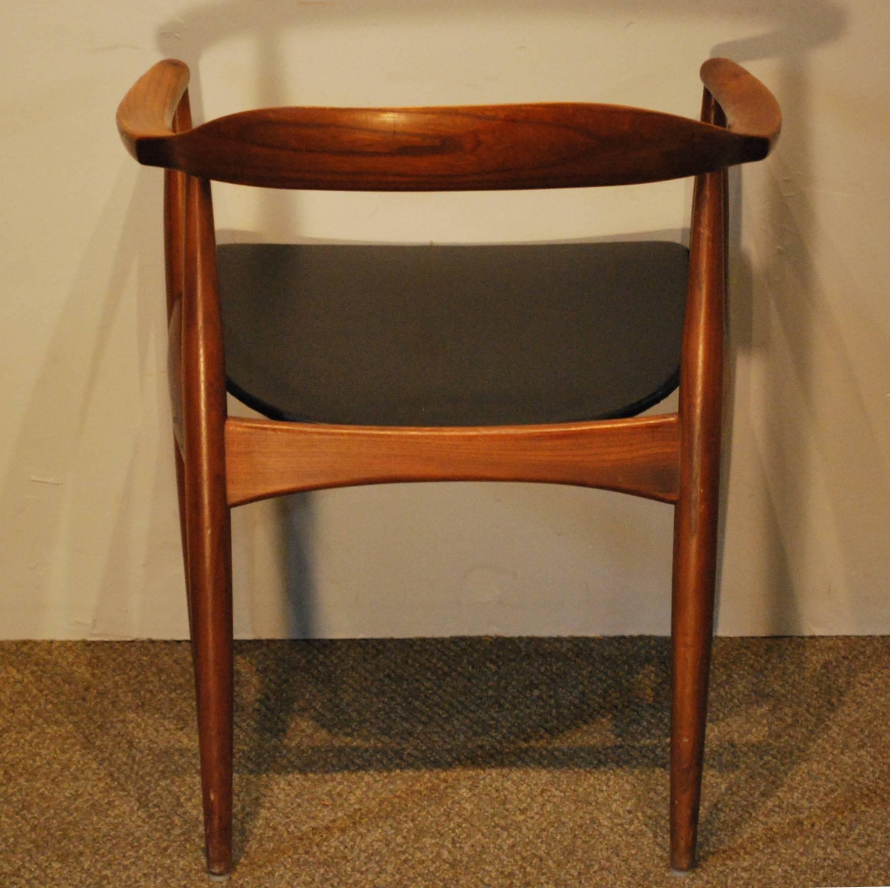 Mid-20th Century Mid-Century Modern Teak/Leather Armchair, circa 1960