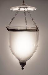 19th Century English Clear Glass Bell Jar Lantern