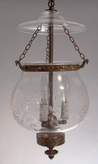 19th Century English Globe Bell Jar Lantern