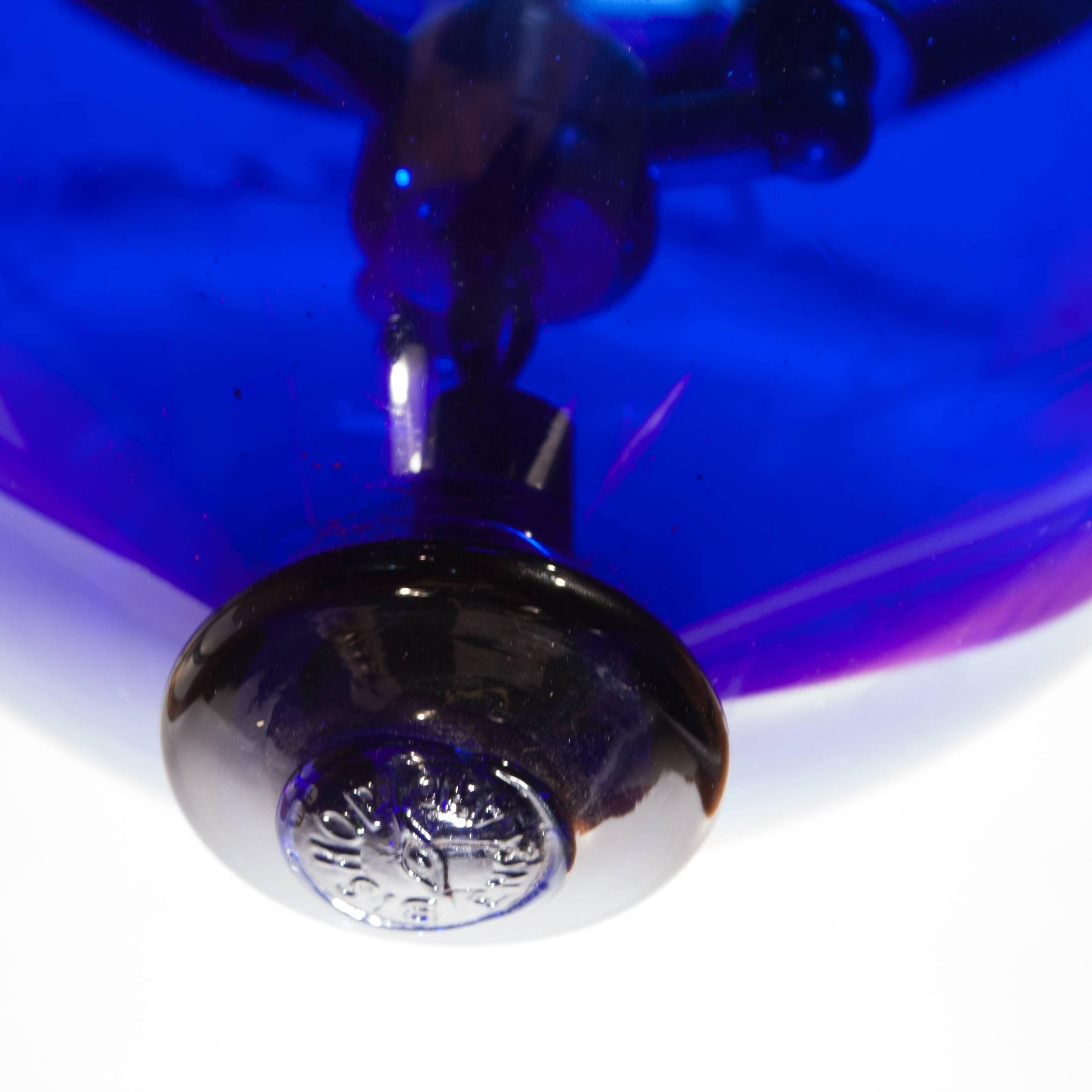Blown Glass 19th Century Cobalt Blue Bell Jar Lantern