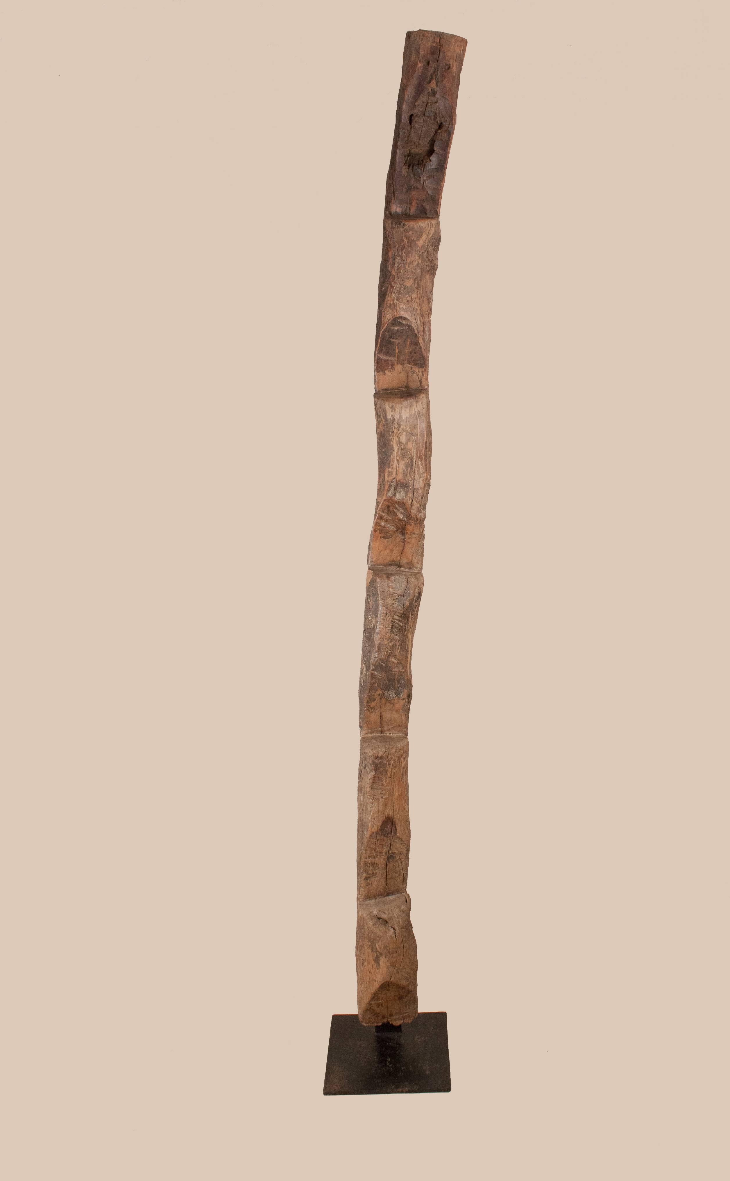 Indian Tribal Carved Teak Wood Ladder