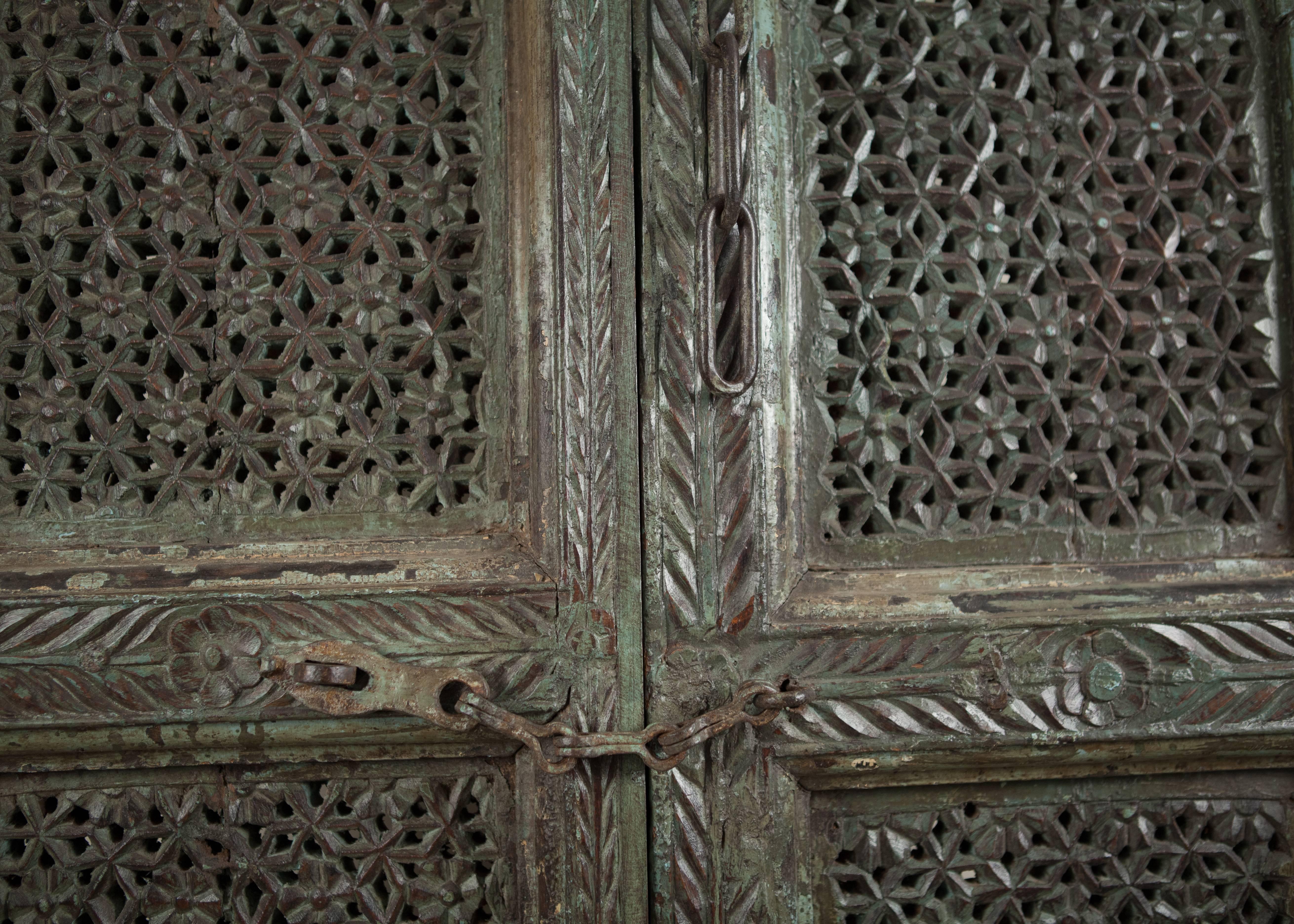 painted wooden doors