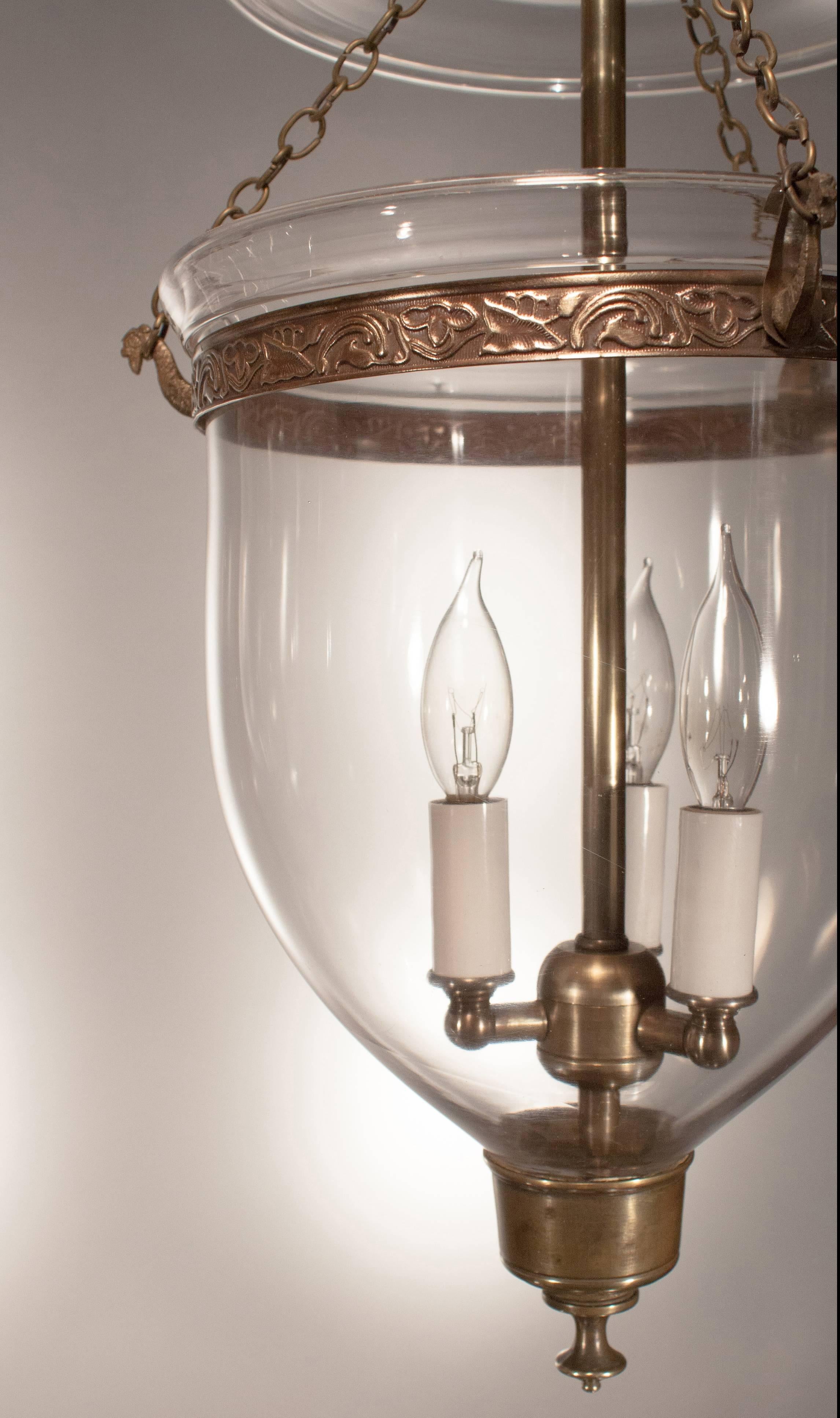 English Pair of 19th Century Bell Jar Lanterns
