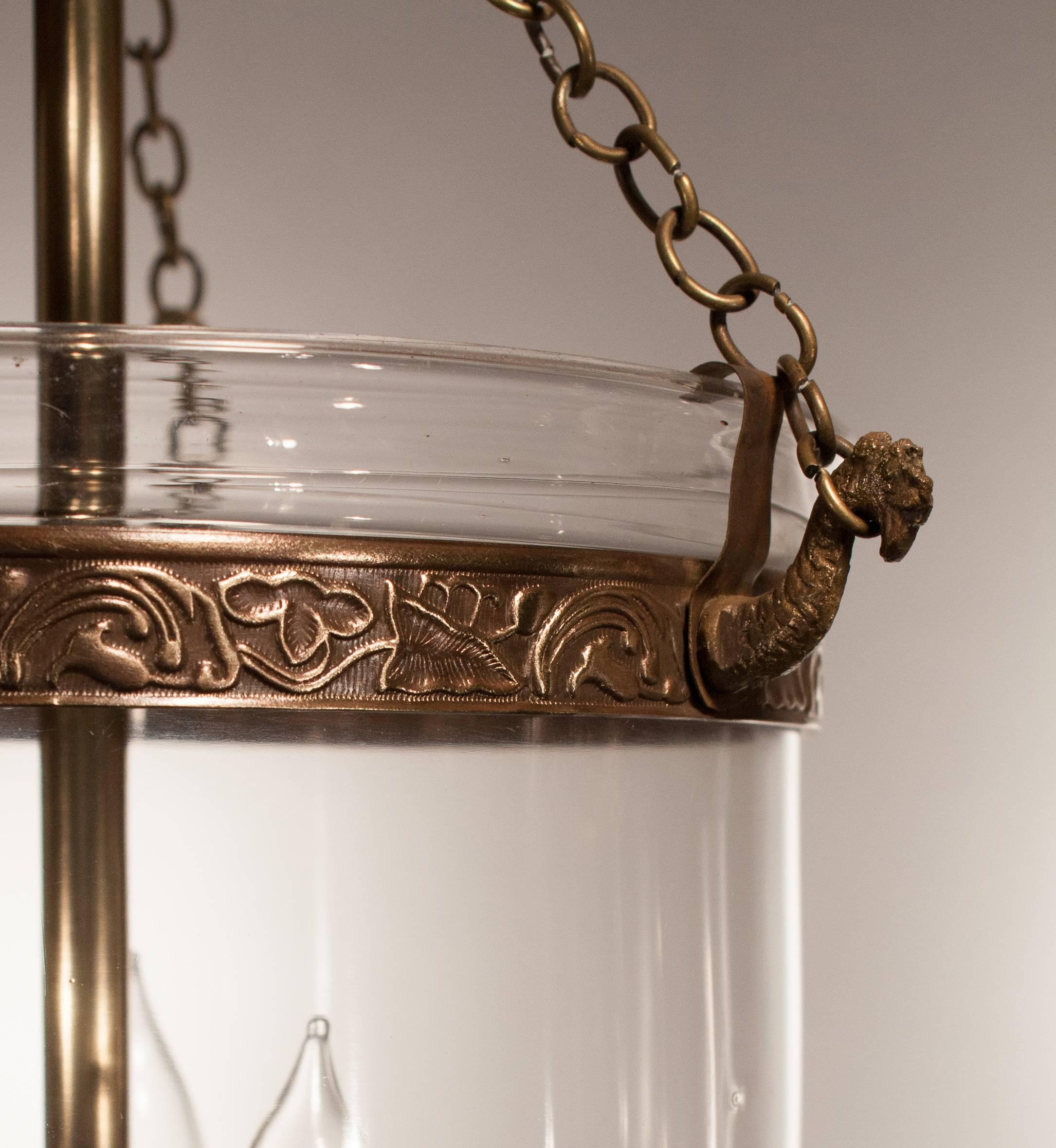 Pair of 19th Century Bell Jar Lanterns In Excellent Condition In Heath, MA