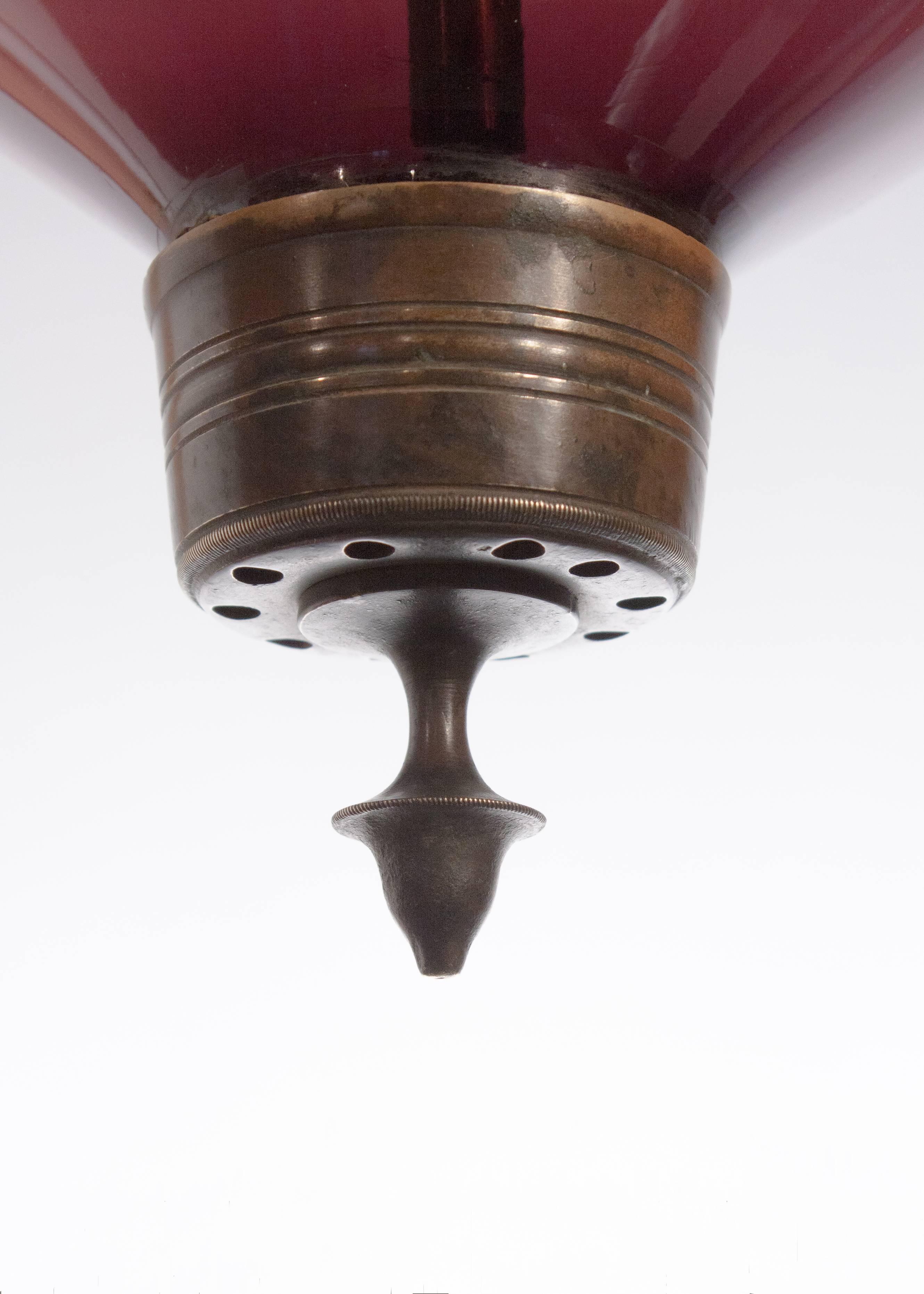 Brass Large Amethyst Bell Jar Lantern