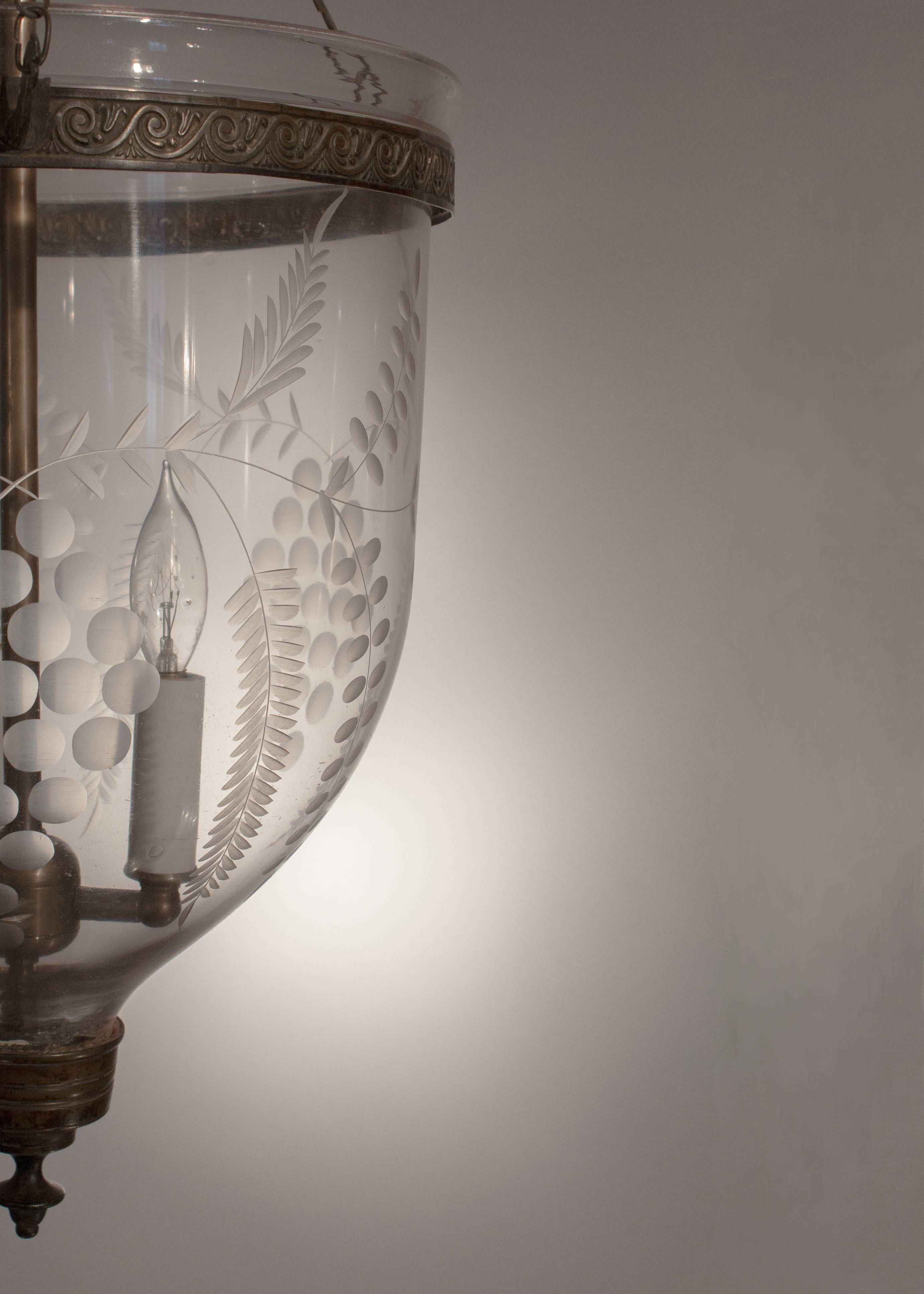 Regency 19th Century Bell Jar Lantern with 