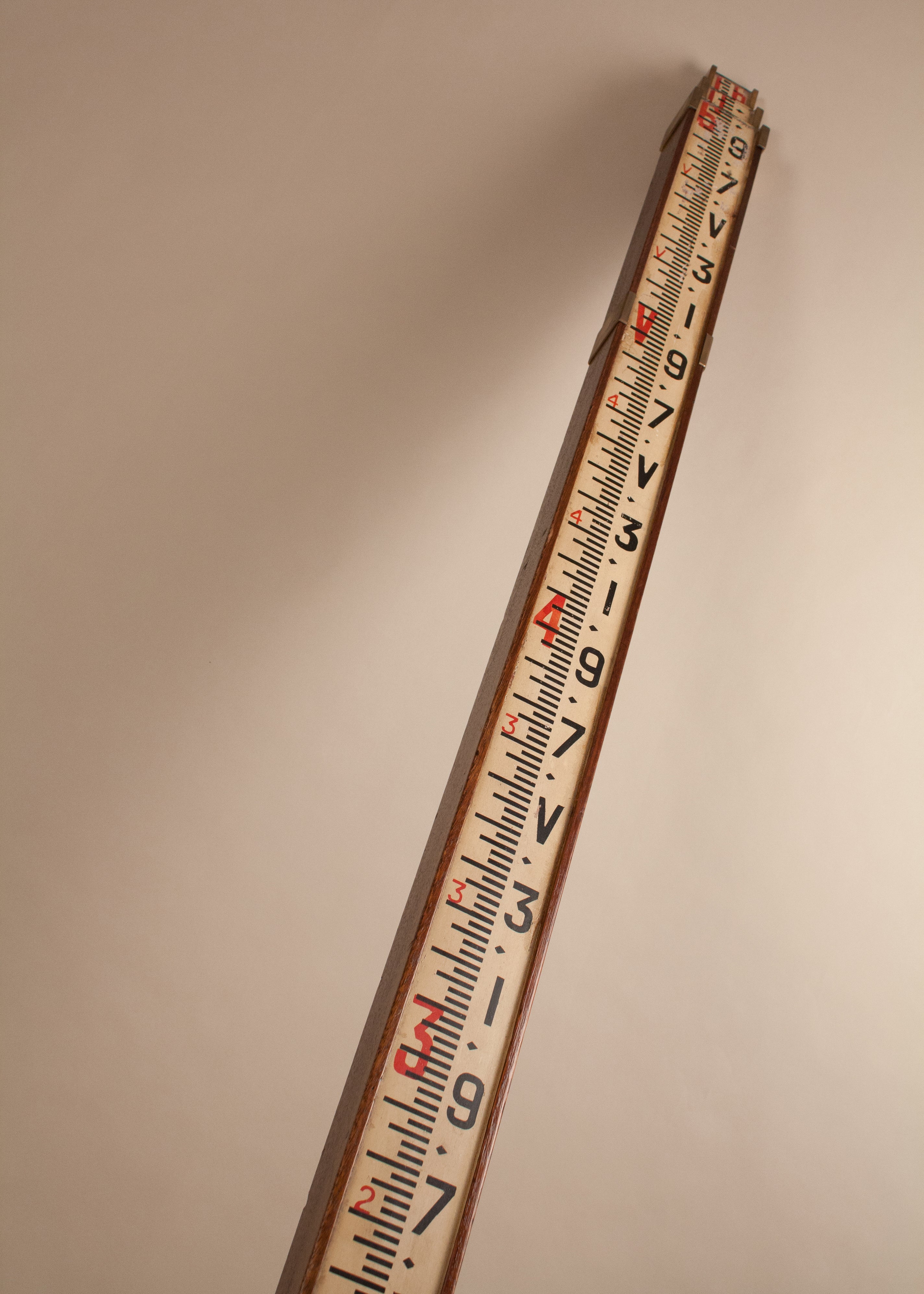 Vintage Surveyors Staff In Mahogany And Brass At 1stdibs