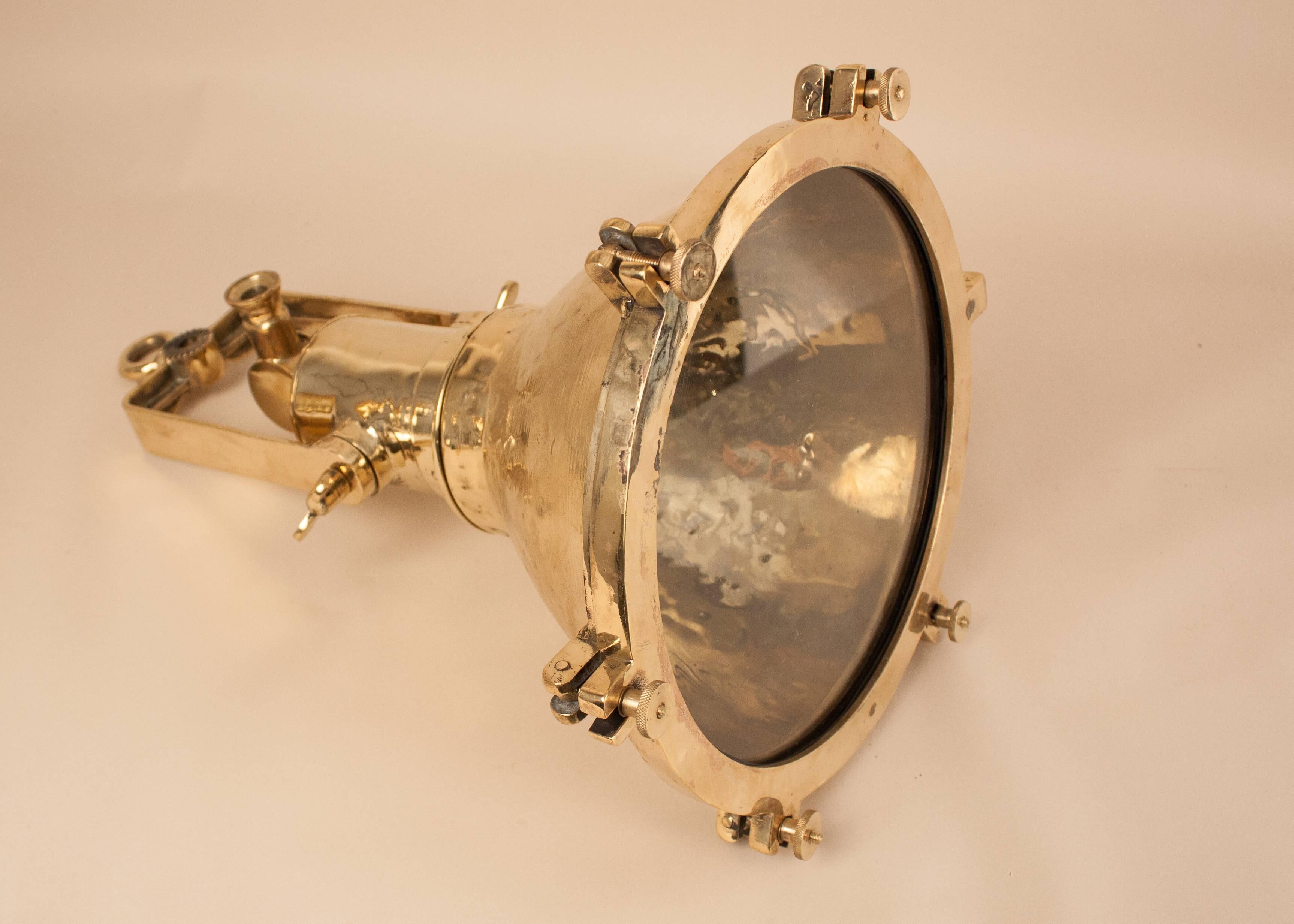Pair of Vintage Brass Maritime Pendant Lights 2