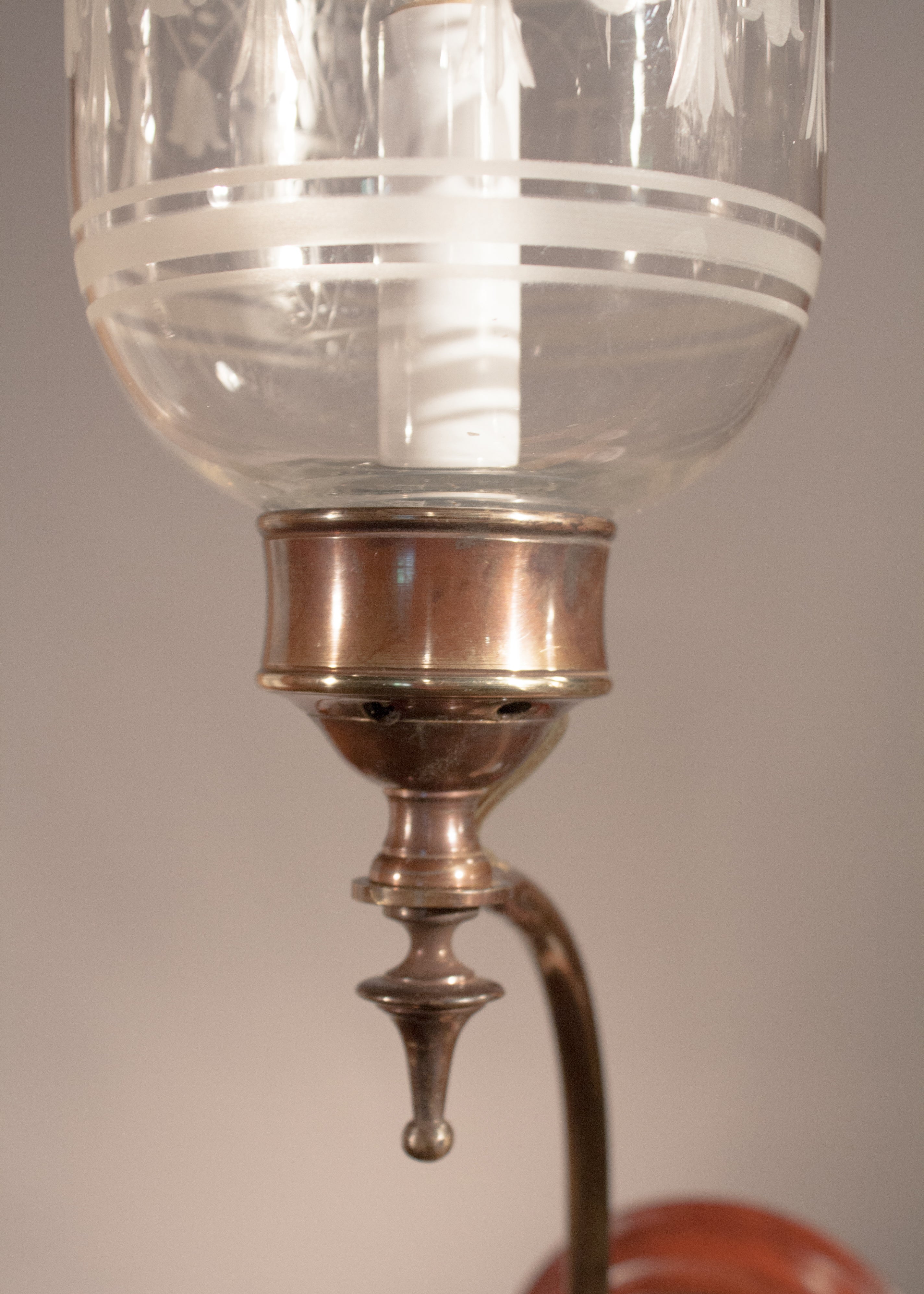 Pair Of Antique English Hurricane Shade Wall Sconces With Acid Pair Of Antique English Hurricane Shade Wall Sconces With Acid