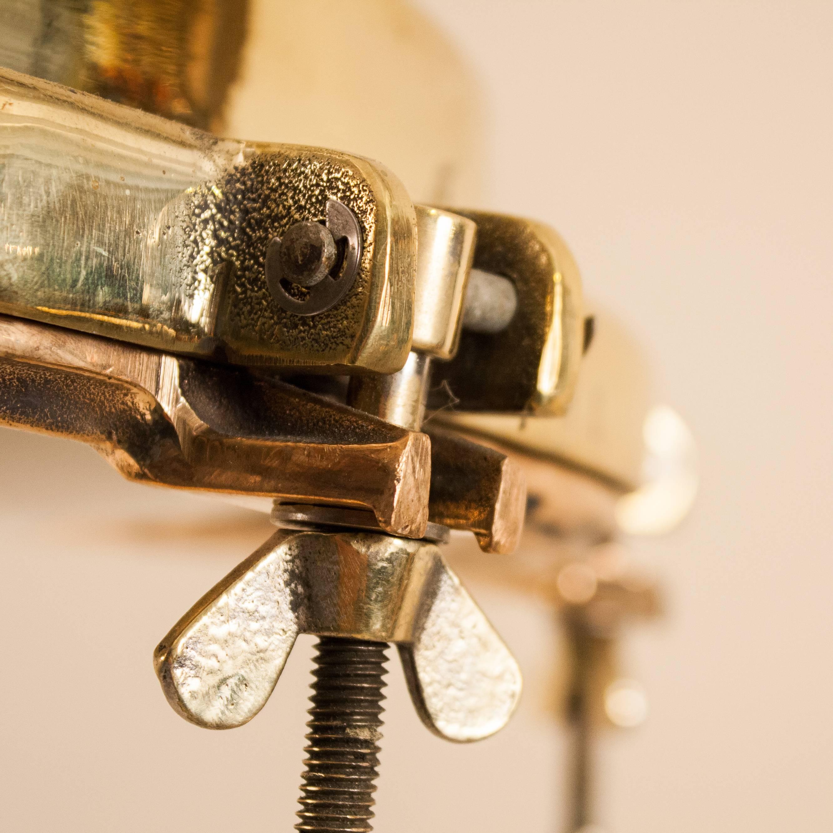 Pair of Large Vintage Brass Maritime Pendant Lights (Messing)